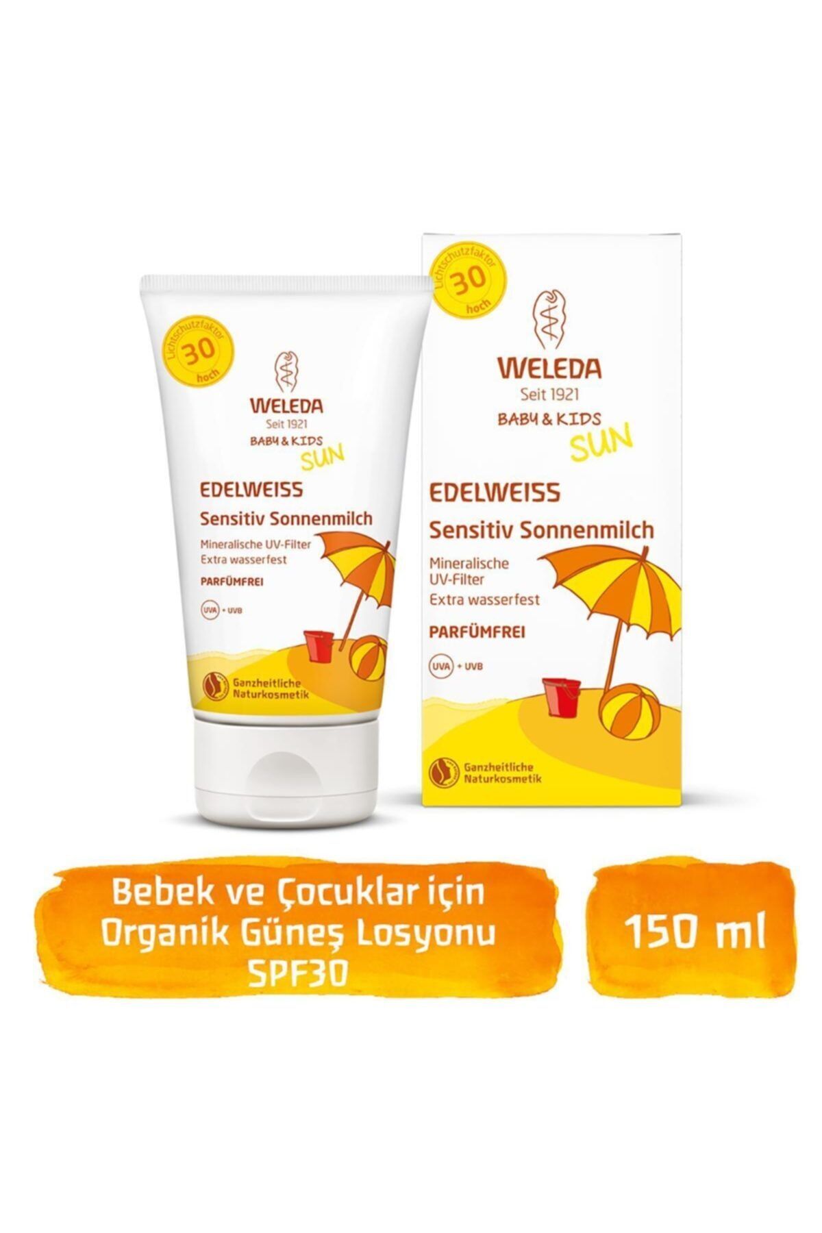 Weleda Bebek Ve Çocuklar Için Yüksek Koruma Faktörlü Mineral Filtreli Güneş Losyonu Spf30 150ml