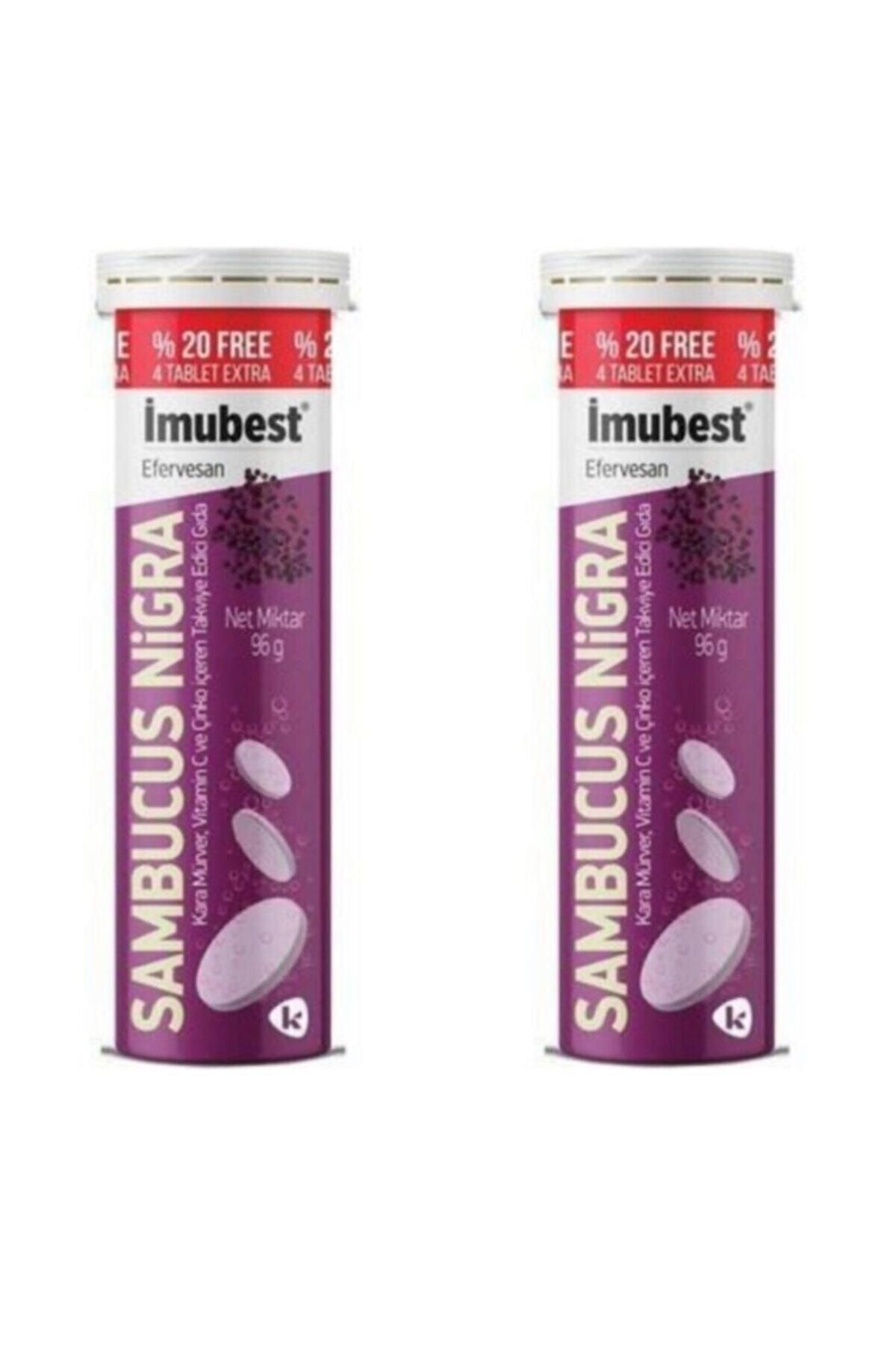 İmubest Sambucus Nigra  Vitamin C  Çinko 24 Efervesan Tablet 2 Adet