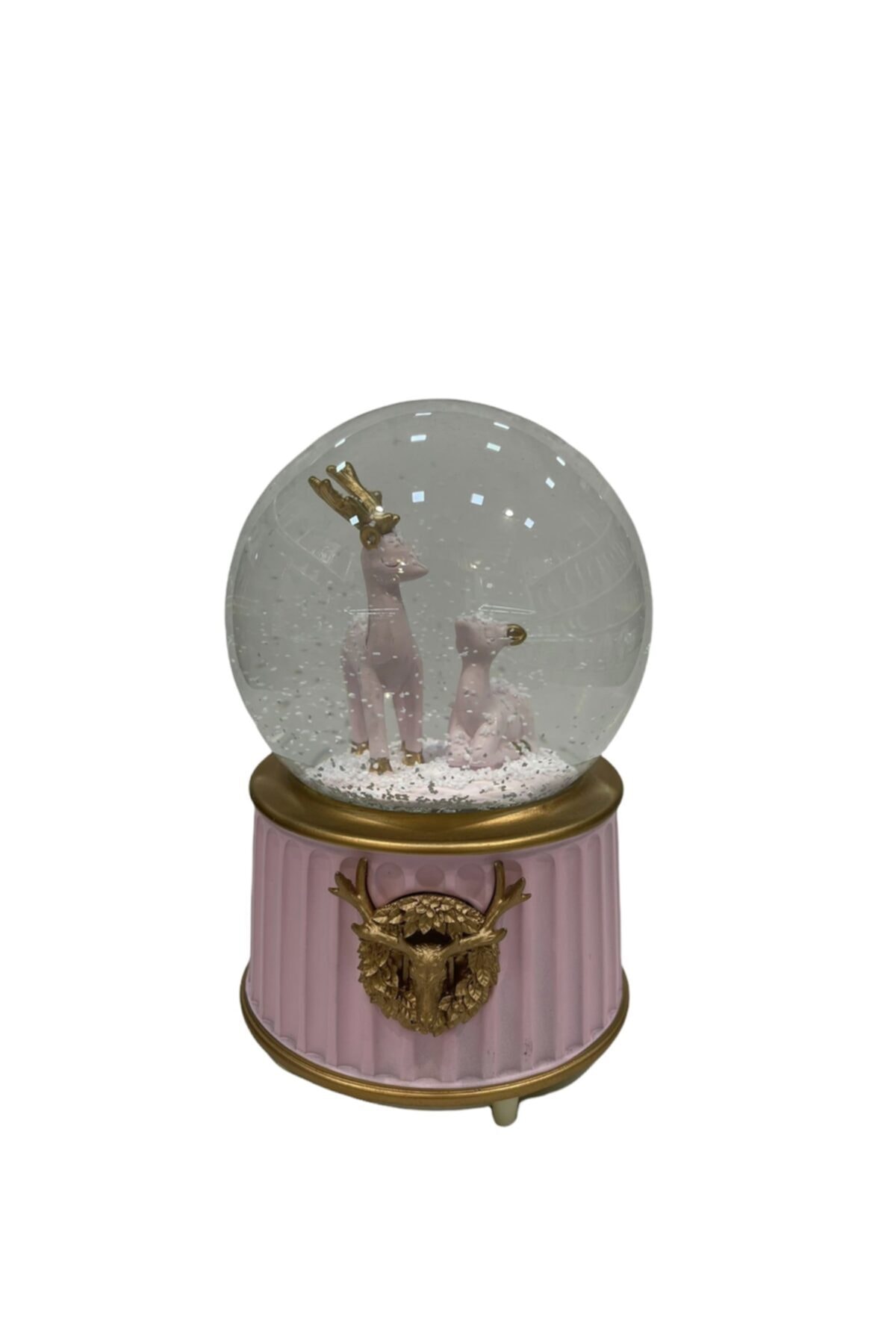 Opia Design Products Kar Küresi Yılbaşı Temalı Geyik Model Işıklı Müzikli Kar Küresi Küçük Boy