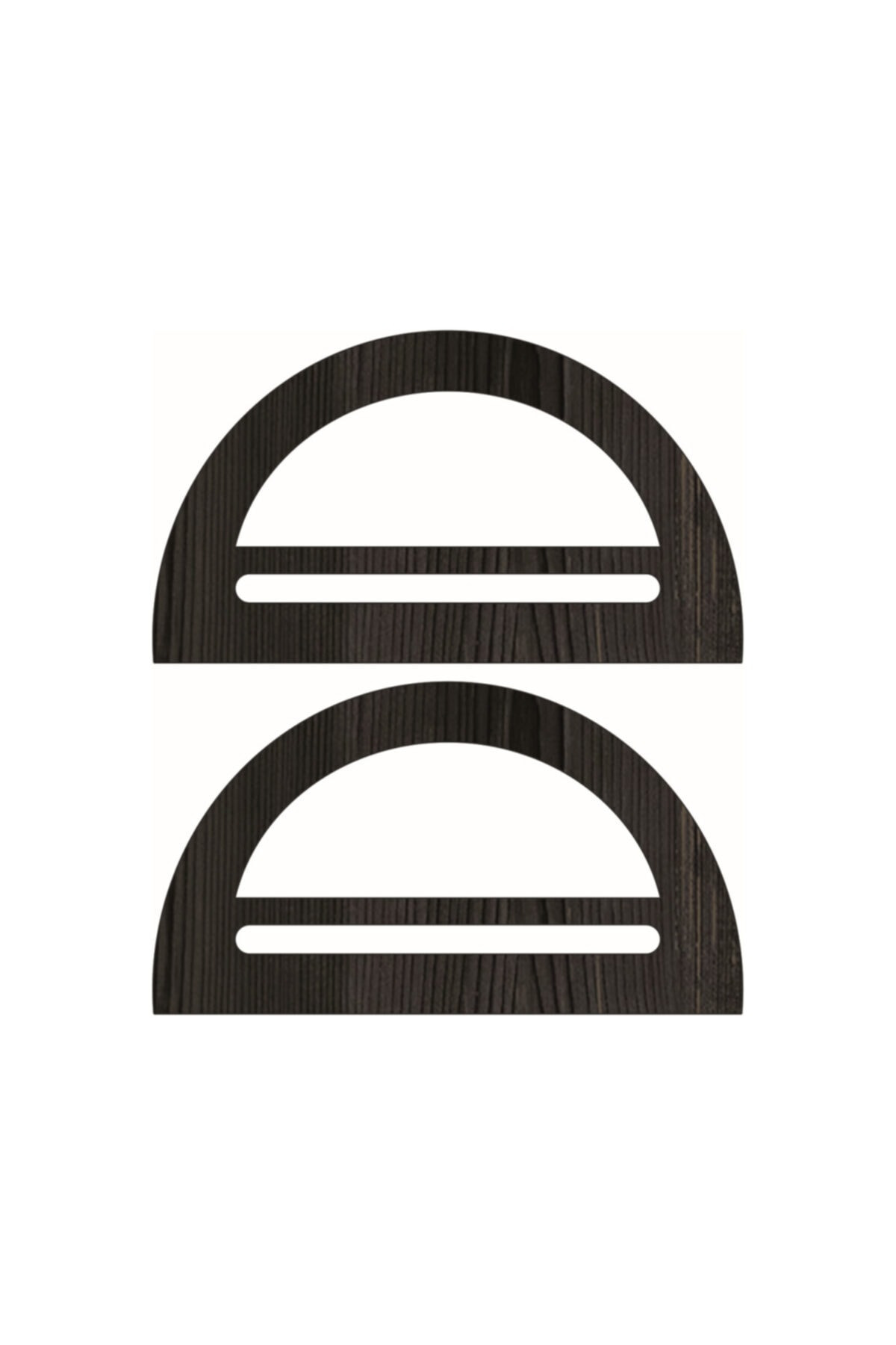 saray lazer Toptan Ahşap Çanta Kulp Model 17 - 16x9 - Rebab - 24 Çift