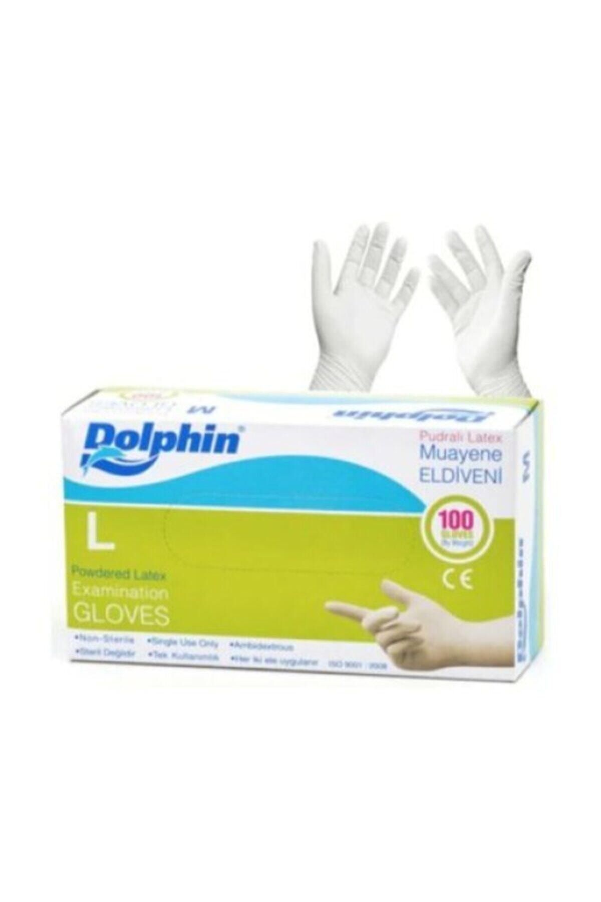 Dolphin Beyaz Lateks Eldiven 100 Lü - Büyük Boy