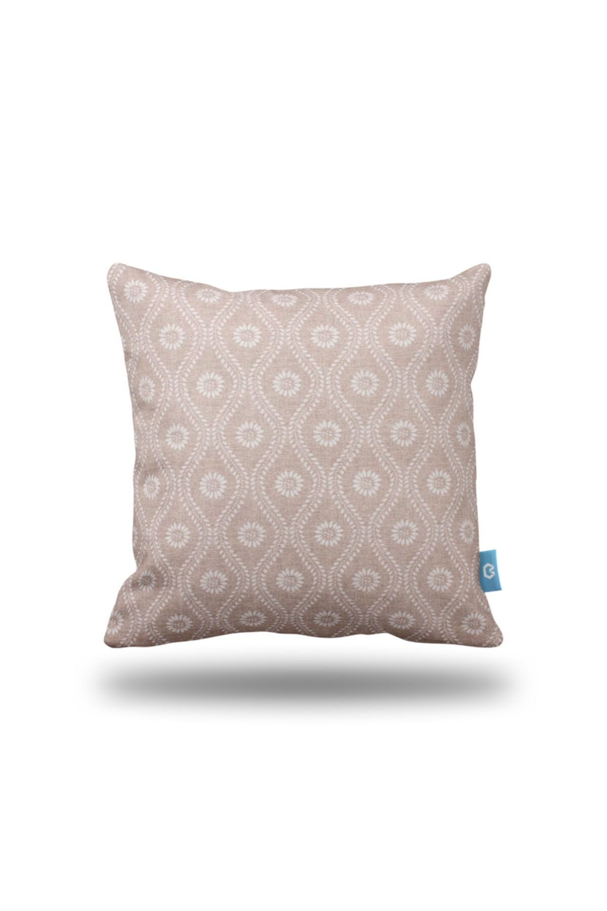 Bc Home Bej Kahve Desenli Dekoratif Kare Kırlent Kılıfı