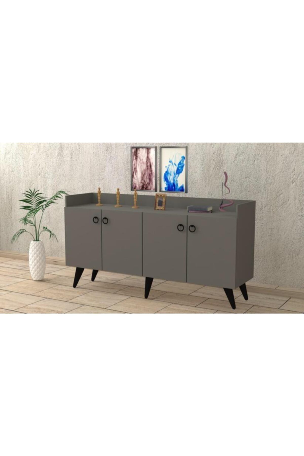 baramolife Çok Amaçlı Konsol, Füme Gövde & Füme Kapak,