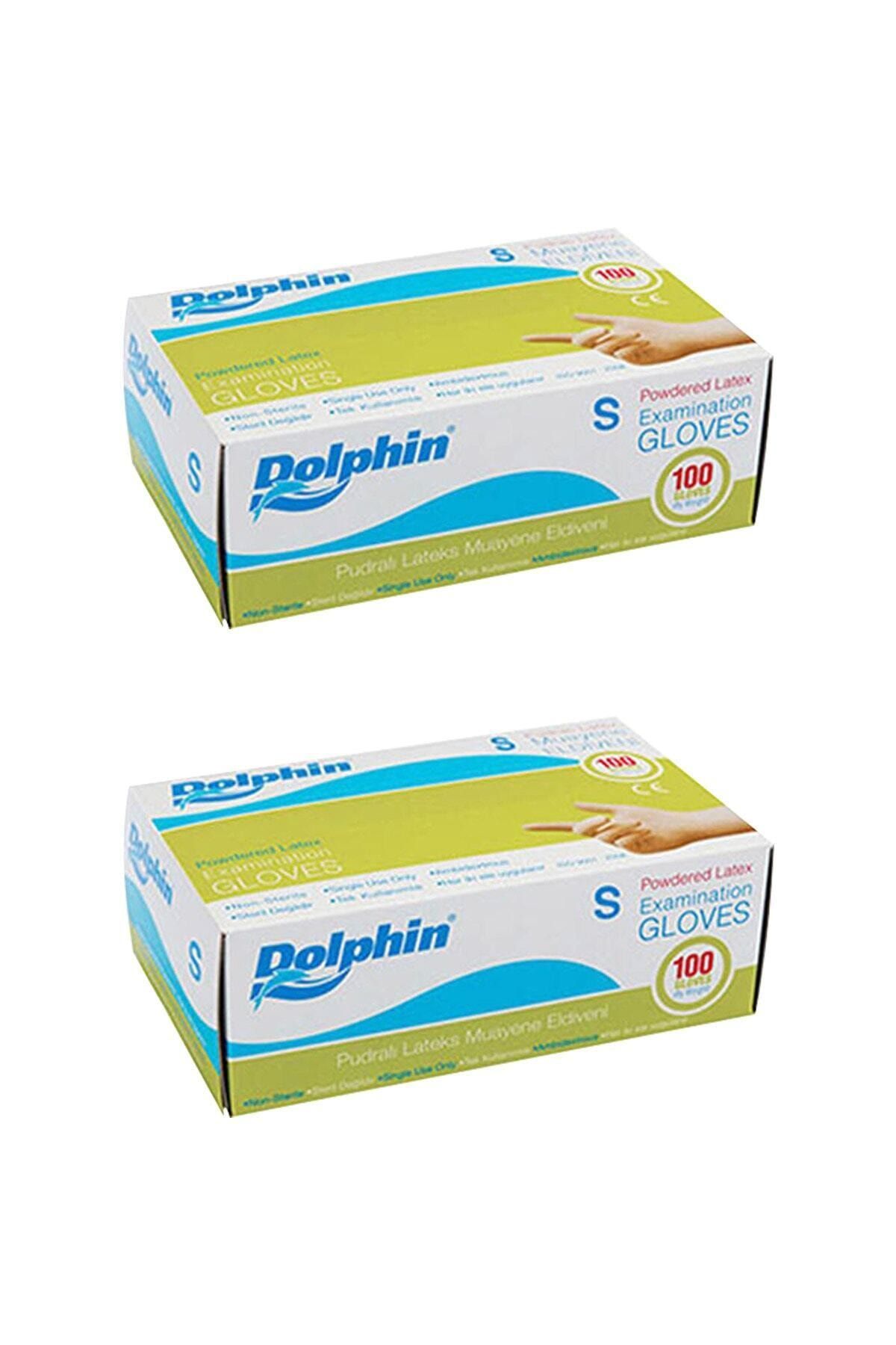Dolphin Beyaz Lateks Eldiven Pudralı (s) 100lü Paket 2 Adet