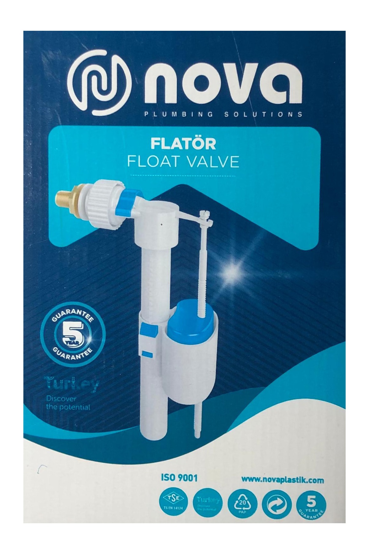 Nova Flatör 3/8’’ Pirinç Su Girişli Modern Yandan Girşli
