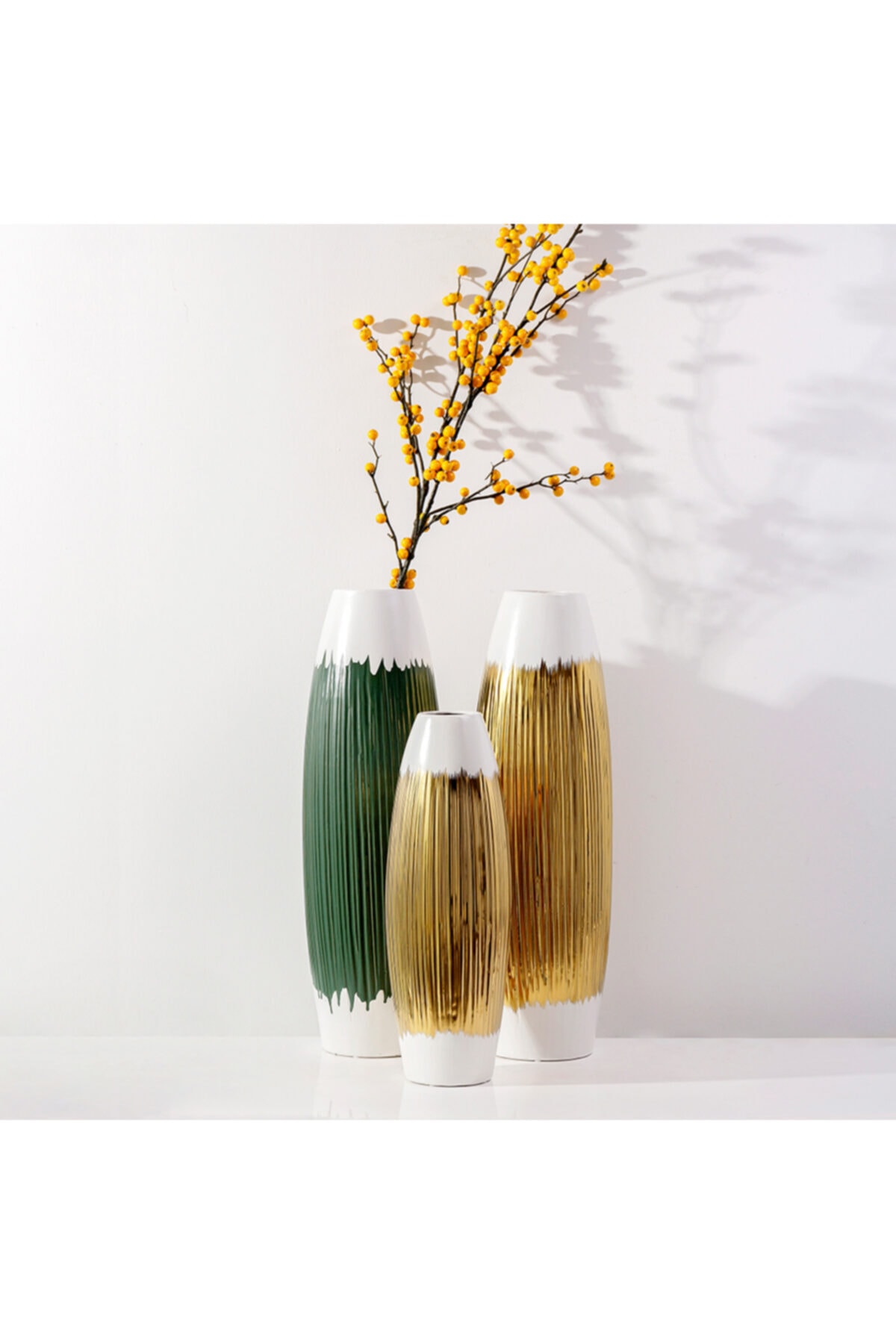 Dekor olsun Vazo Ahşap Dogal