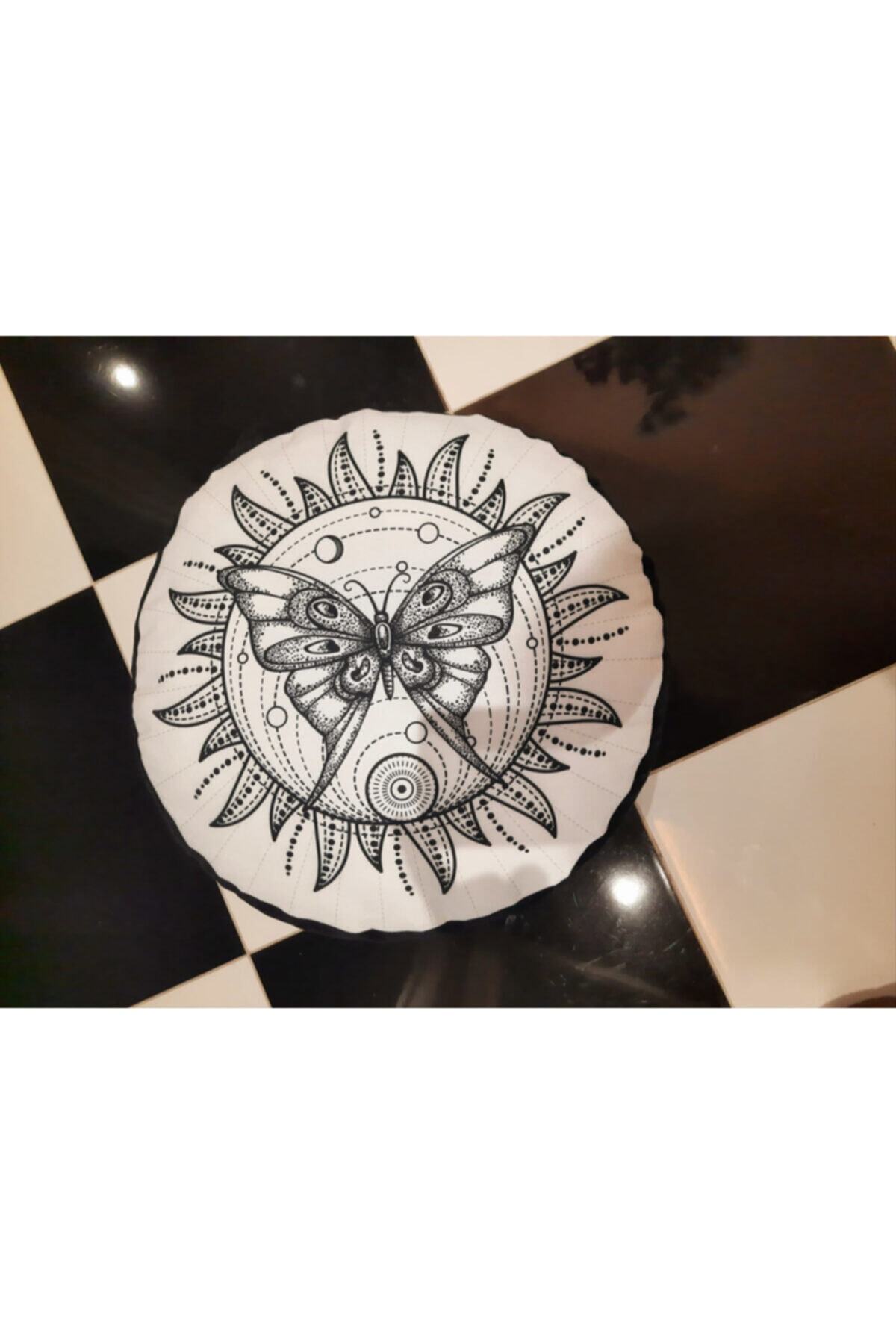 1Se2Ge HANDMADE Sg- Shaktiyoga Desenli Minder 45cm Çap