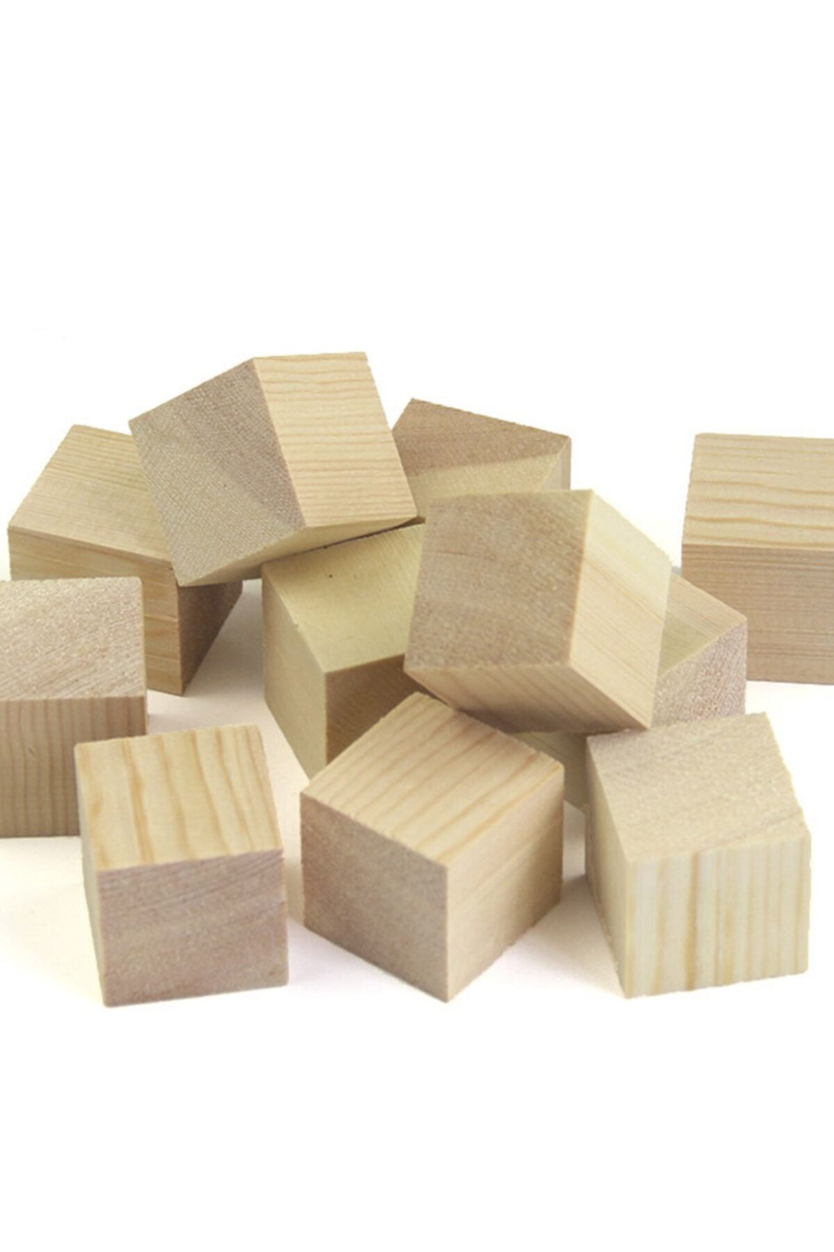 iAhşap 3x3x3 Cm Kavak Hobi Ahşap Küp
