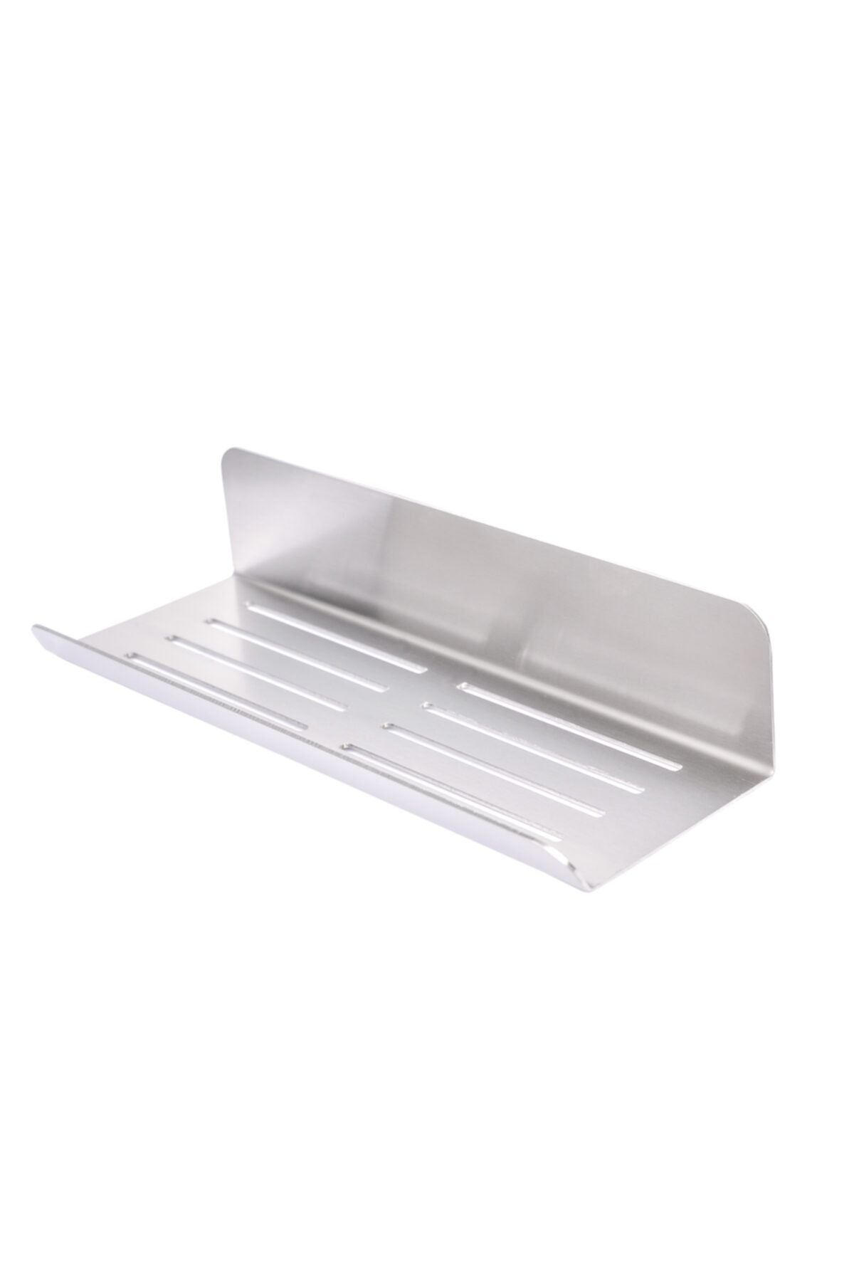 DELTAHOME Paslanmaz Çelik 24 Cm Banyo Duş Rafı - Düzenleyici - Yapışkanlı Sistem - Inox - Model: München