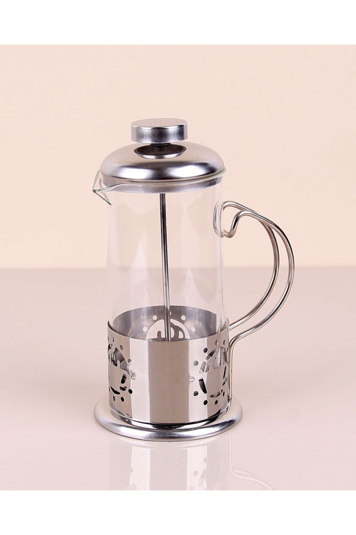 BYSHOME French Press 350 ml Cam Üzerine Çelik Kaplama
