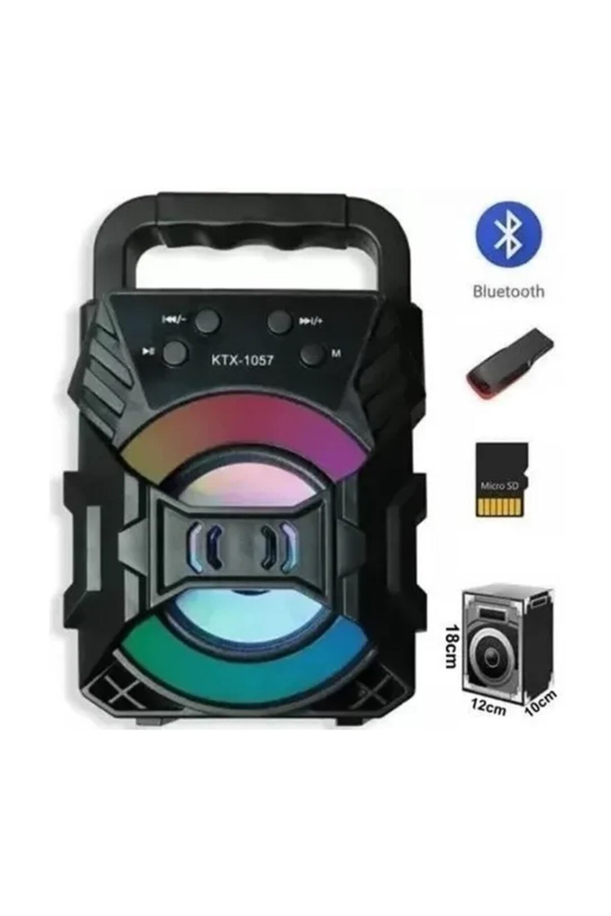 WOODCASTLE ELEKTRONİK Kts1057 Fm Rdayolu Mini Taşınabilir Müzik Çalar Kutusu Bluetooth'lu Ses Bombası