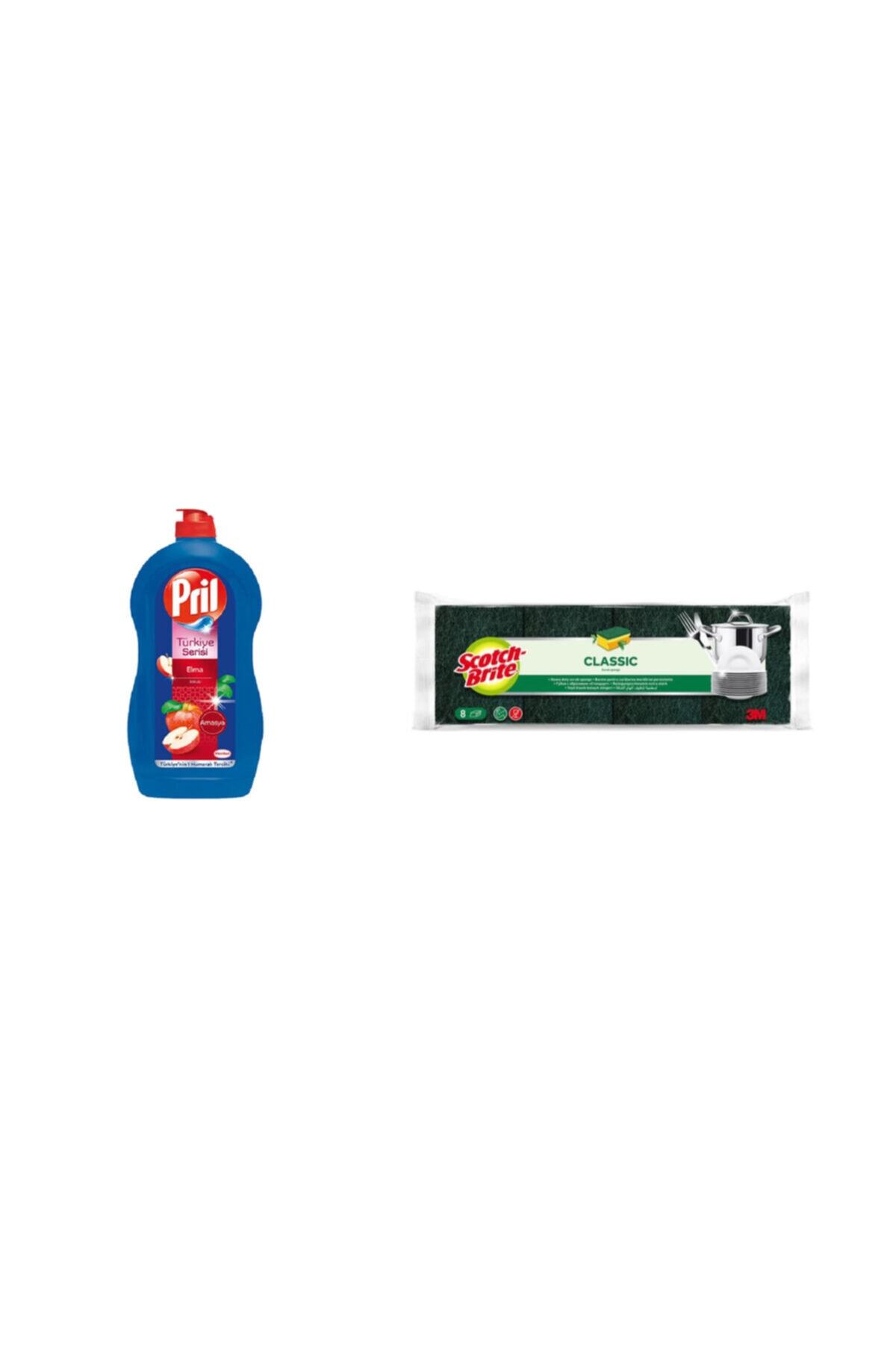 Pril Amasya Elma 635 Ml + Scotch-brite Klasik 8li Sünger