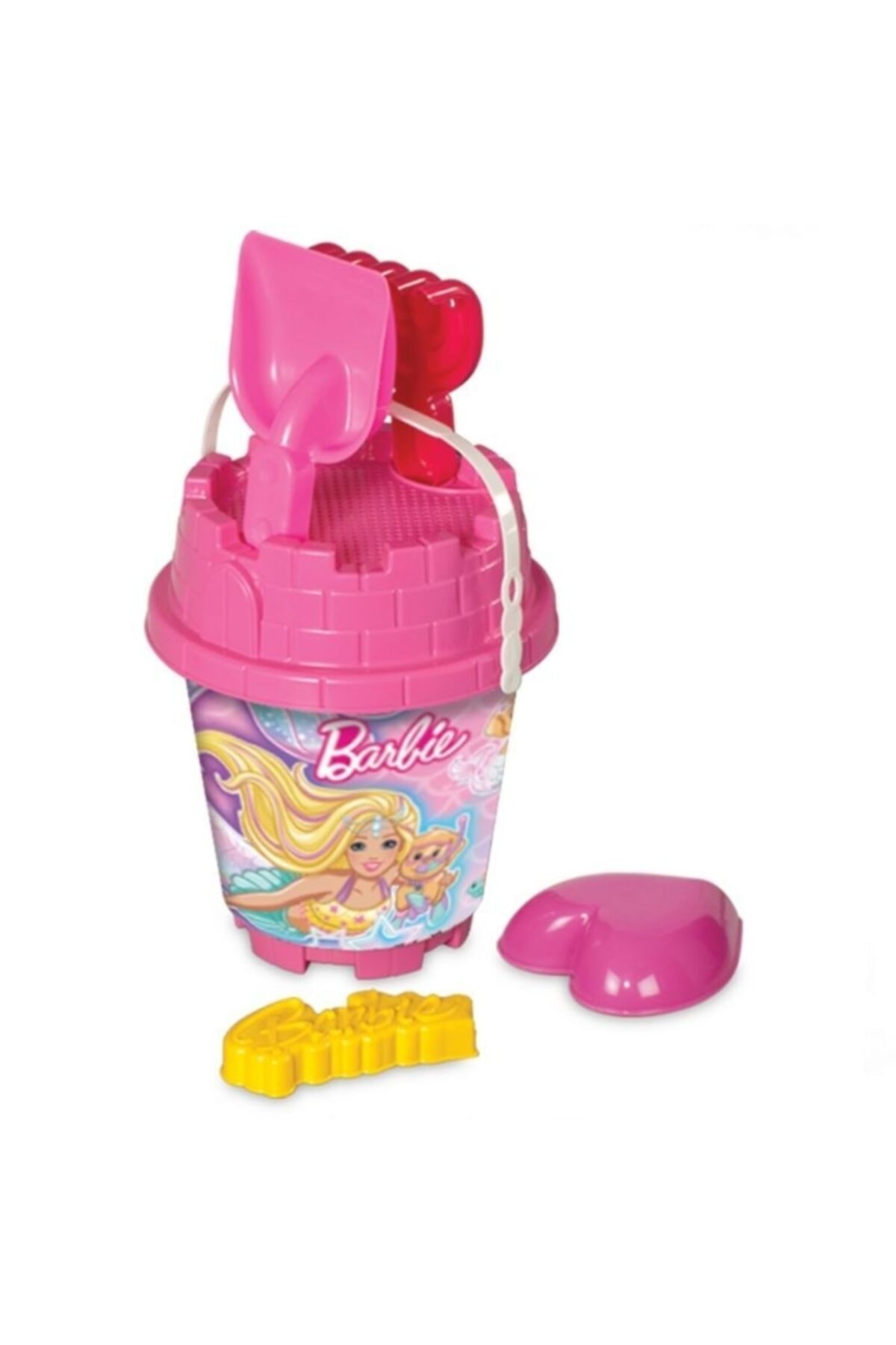 DEDE Yılın Ilk Fırsatları - Barbie Yuvarlak Kale Kova Set - ™ Beyaz At®