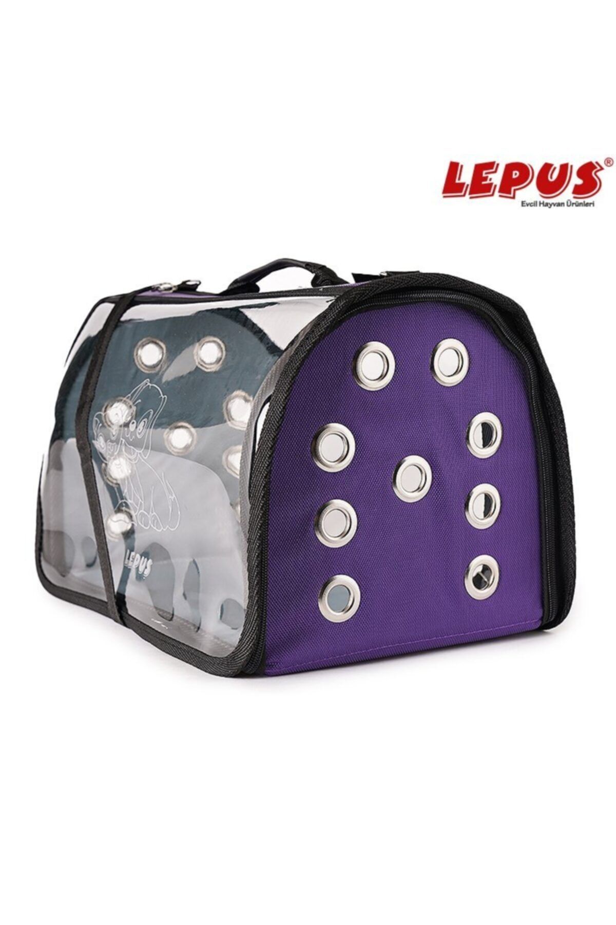 Lepus Şeffaf Fly Bag Çanta - Mor - Kabin Boy (M)