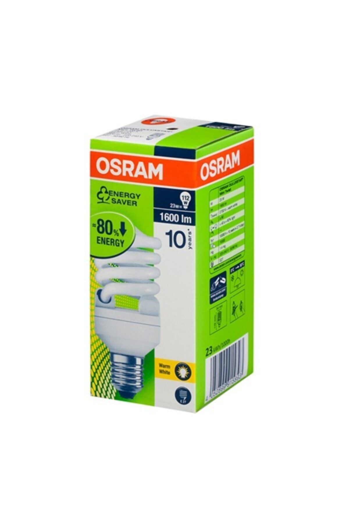 Osram Ledvance Osram 23 Watt E-27 Sarı Enerji Tasarruflu Ampul 10 Adet 23w/827