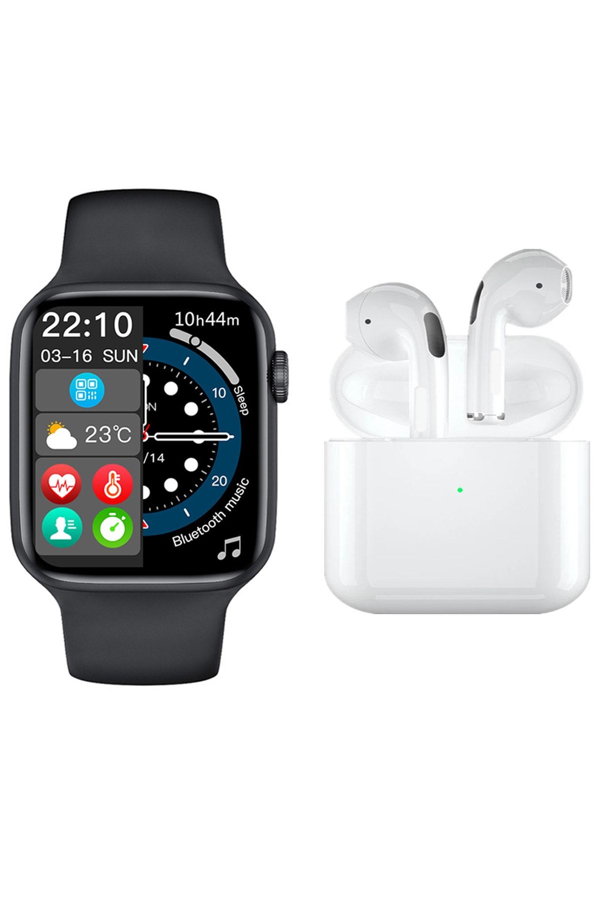 SMARTEST Hw16 Premium Son Sürüm Akıllı Saat + Pro5 Tüm Telefonlarla Uyumlu Bluetooth Kulaklık Ikili Kombin