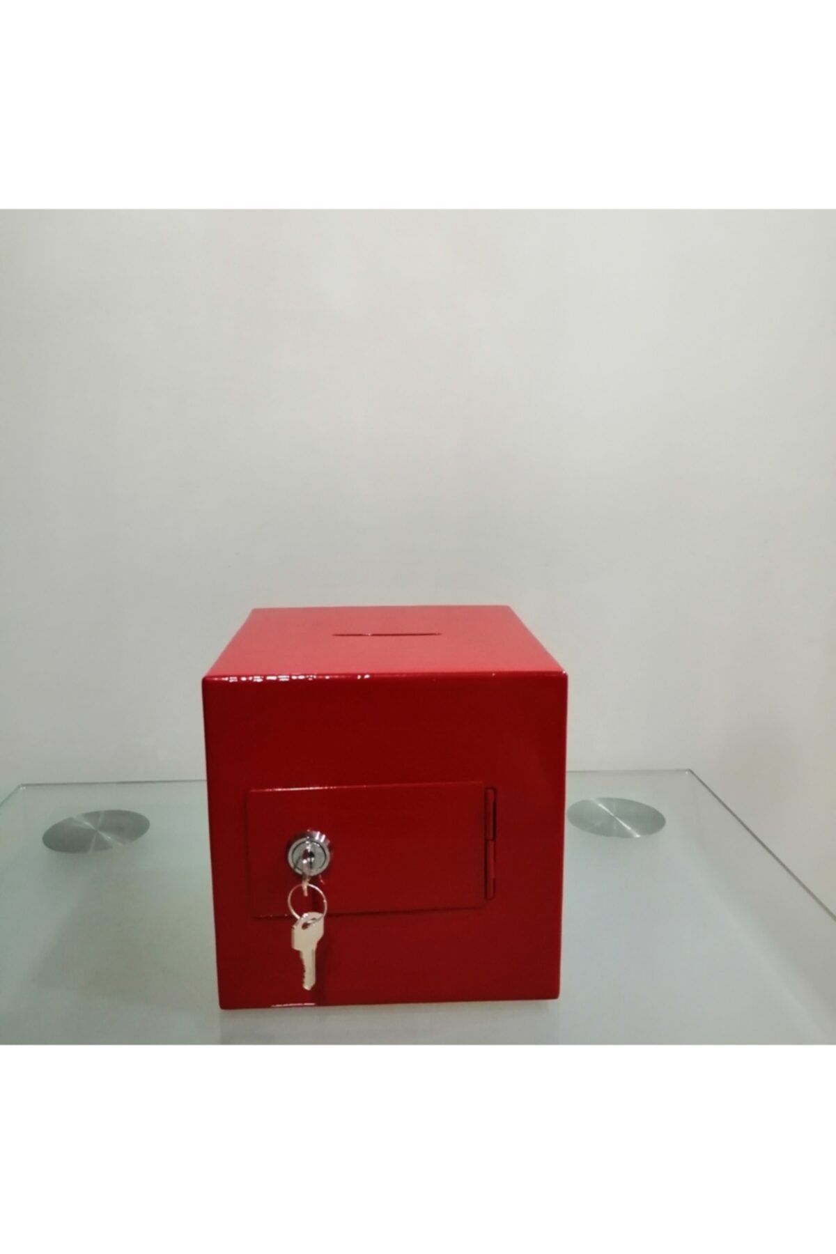 moneybox Kilitli Metal Kare Kumbara
