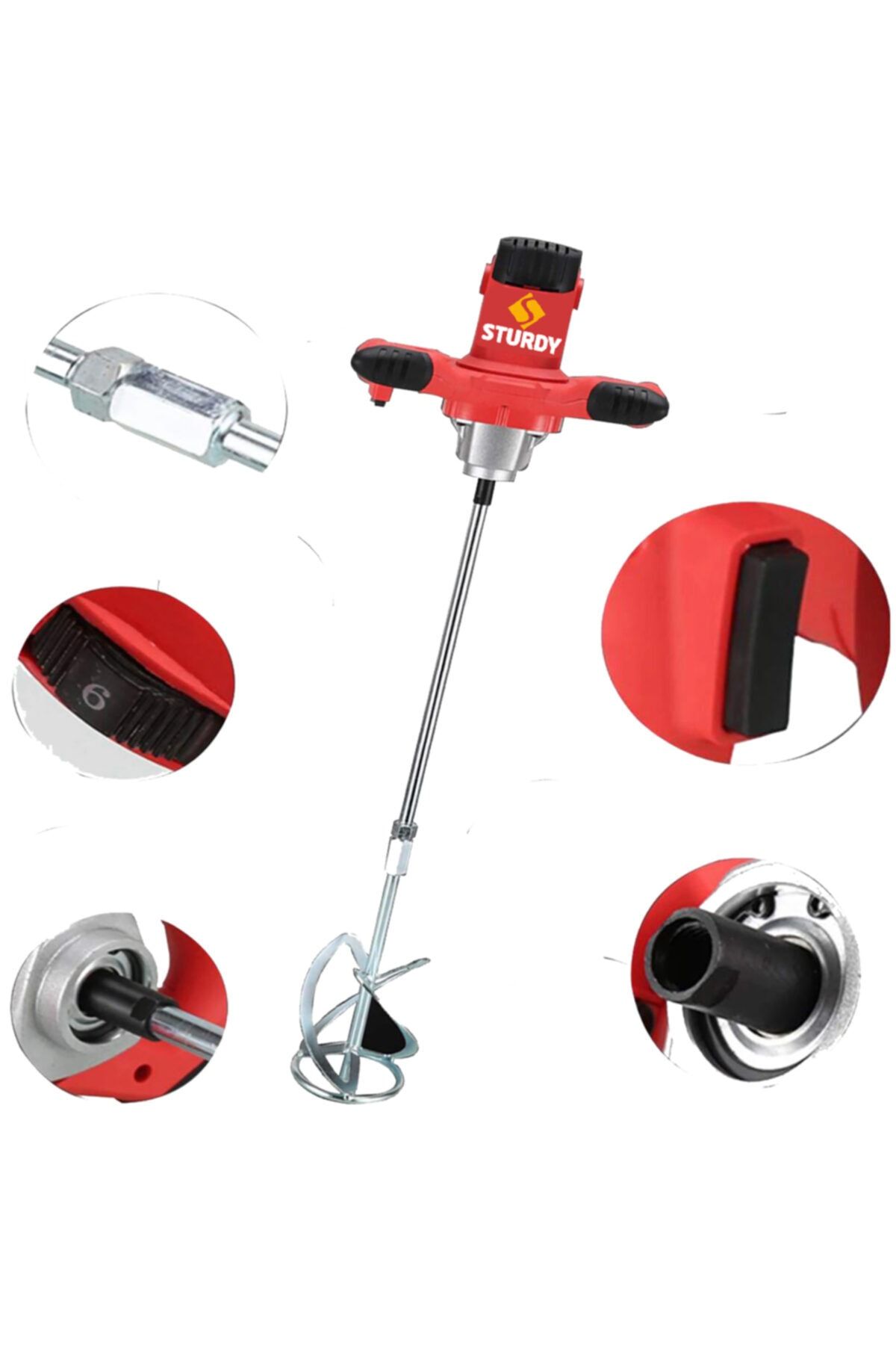 Sturdy Japan Technology X-torq Mixer 3500 W Bakır Sargılı Professıonel Devir Ayarlı Karıştırıcı
