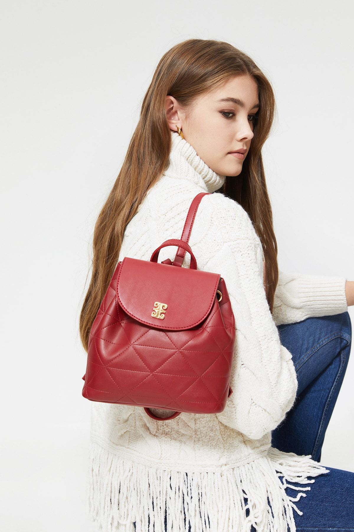 Pierre Cardin Kırmızı Kadın Sırt Çantası 05PO21K1515
