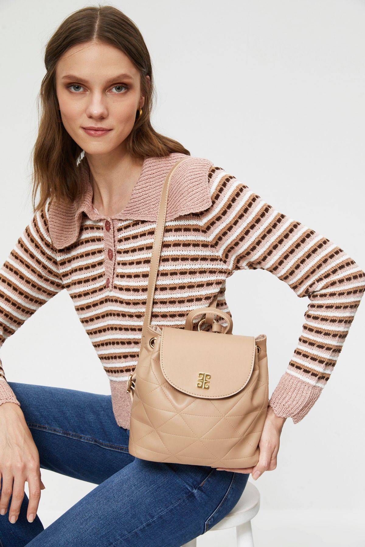 Pierre Cardin Toprak Kadın Sırt Çantası 05PO21K1515
