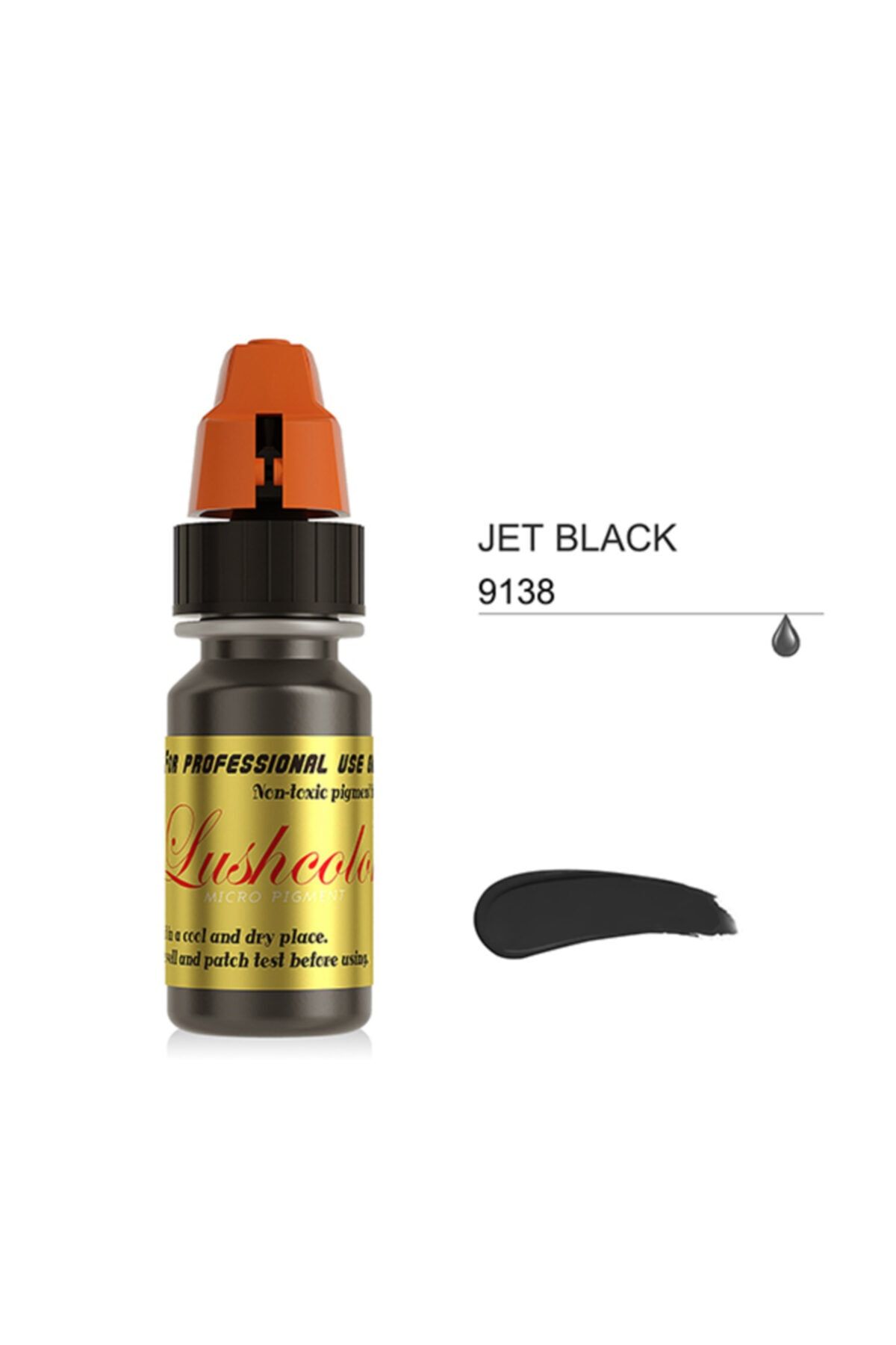 Lushcolor Jet Black Kalıcı Makyaj Boyası Kapkara Yüksek Pigmentli Kalıcı Makyaj Boyası 8ml