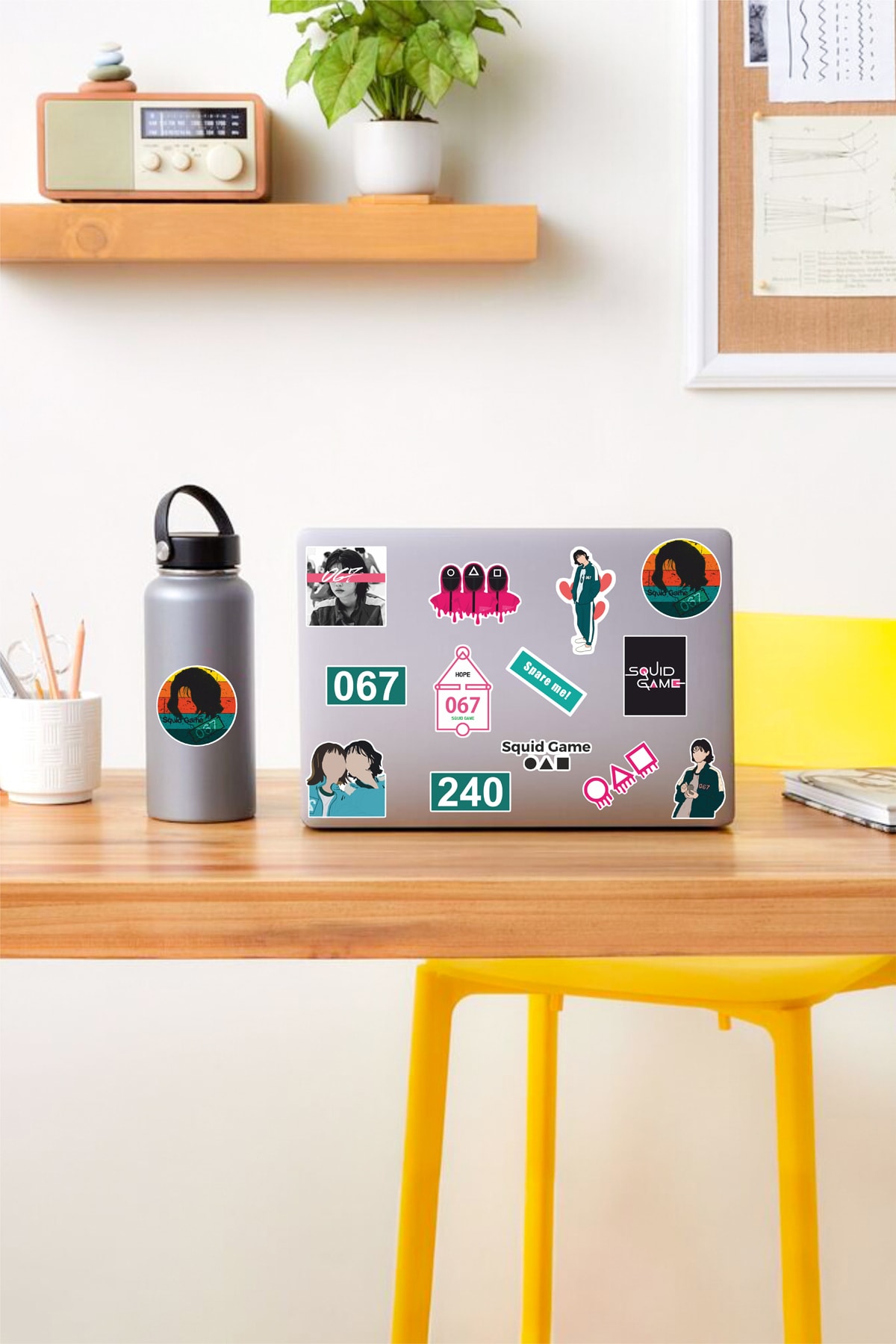 AR Sticker Squid Game Laptop Notebook Tablet Sticker Set 3