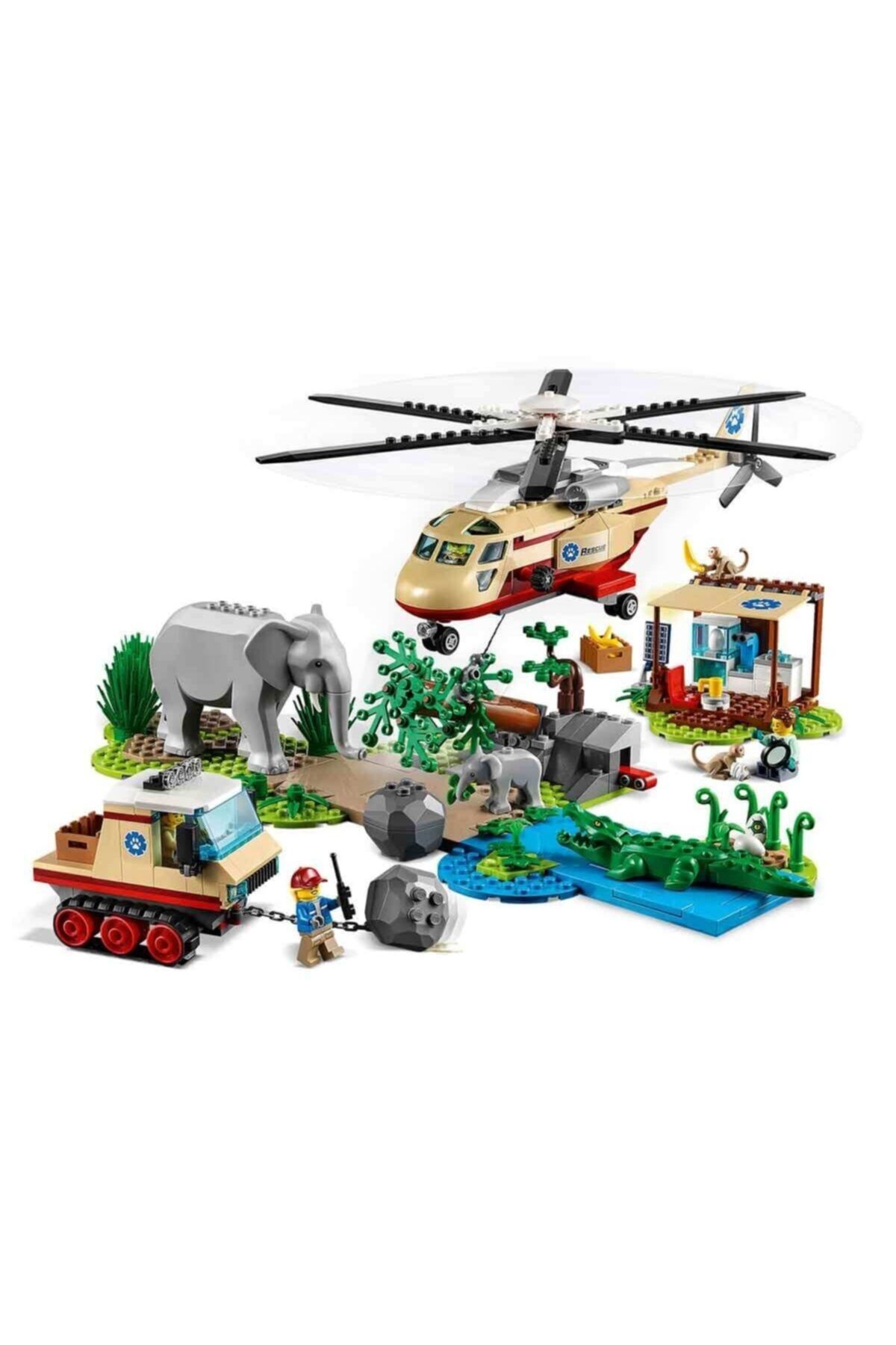 LEGO 2022 Yılbaşı Fırsatları - City Stunt Vahşi Hayvan Kurtarma Operasyonu 60302 - ™ Beyaz At®