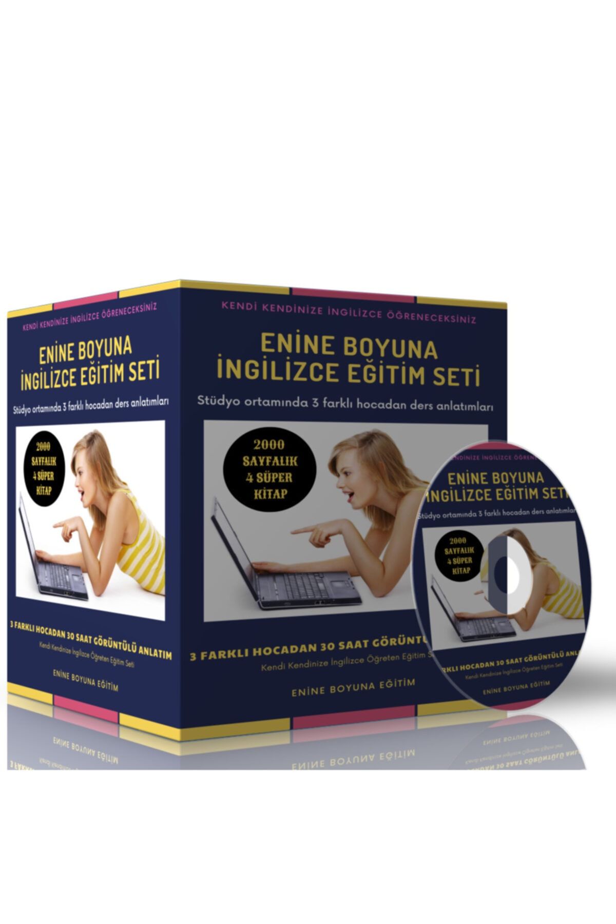 Enine Boyuna Eğitim Enine Boyuna Ingilizce Eğitim Seti (30 Saat Anlatım Ve 2000 Sayfalık Kitap)