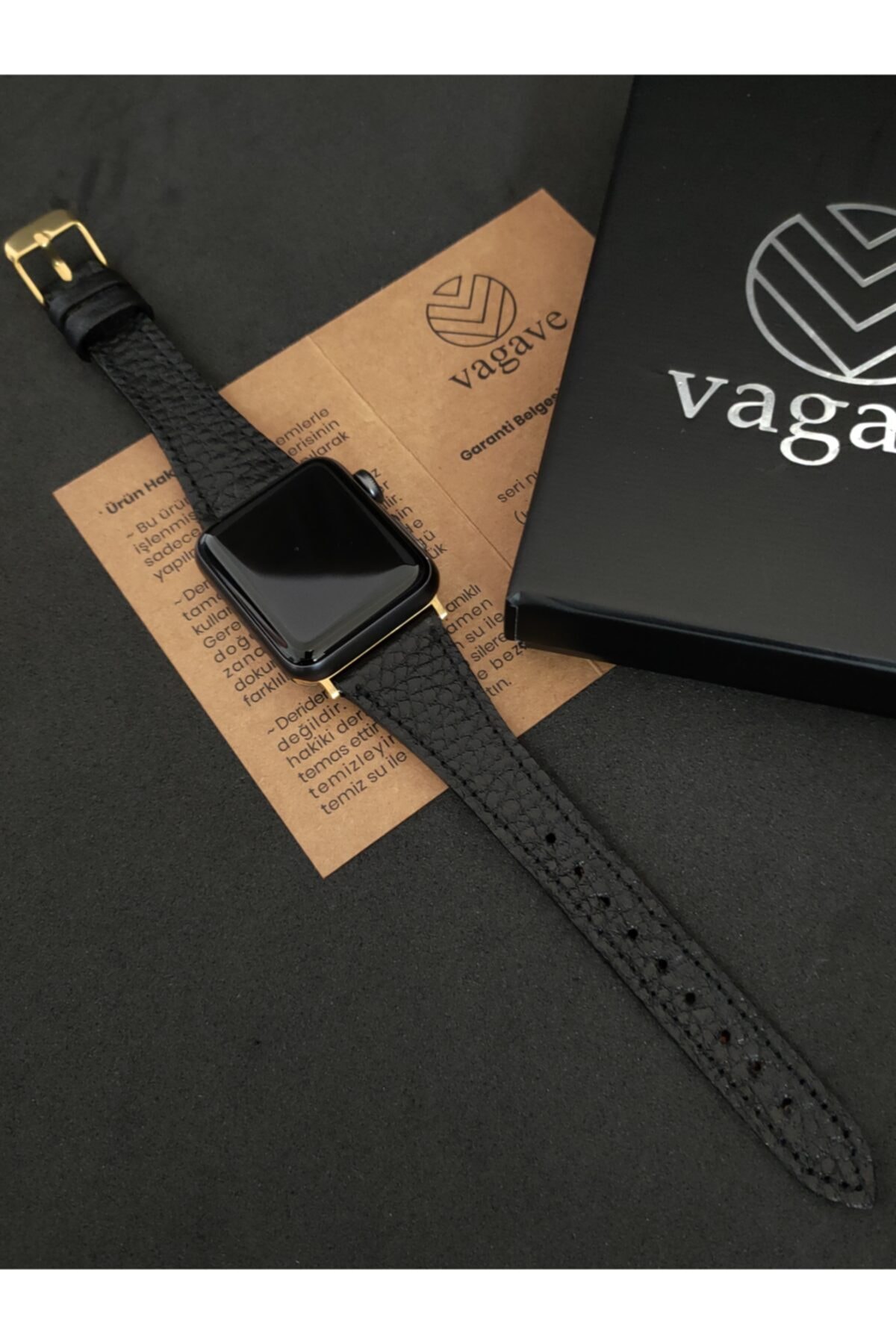 vagave Apple Watch  Uyumlu Kadın Deri Kordon 42 44 45 mm