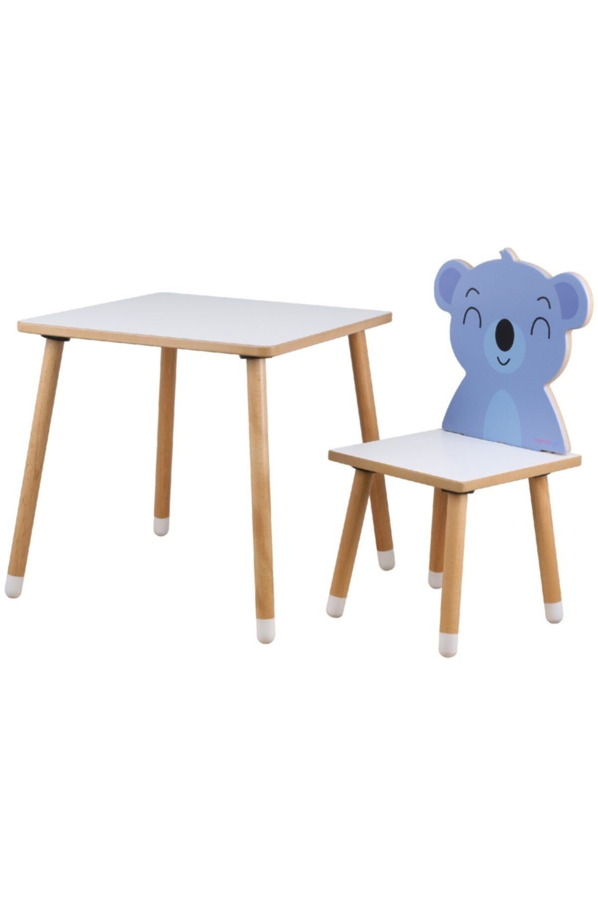 odunconcept Çocuk Aktivite Masa Ve Sandalye Takımı - Mdf- Koala - Yaz Sil Özellikli