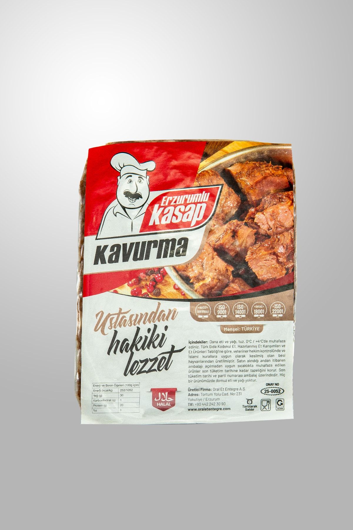 ERZURUMLU KASAP Erzurumlu Kasap %100 Dana Kare Kavurma 400 G
