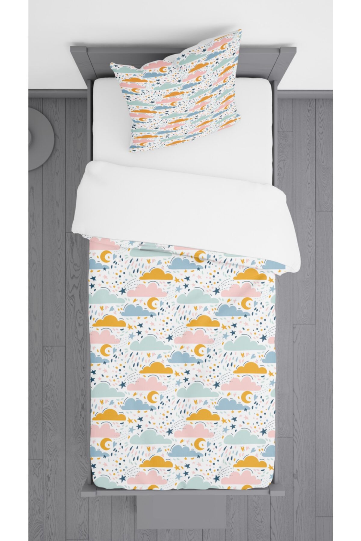 Ziu Kids Vahşi Tilki Desenli Süet Dokulu Dekoratif Yatak Örtüsü Ve Yastık Kılıfı 140x220