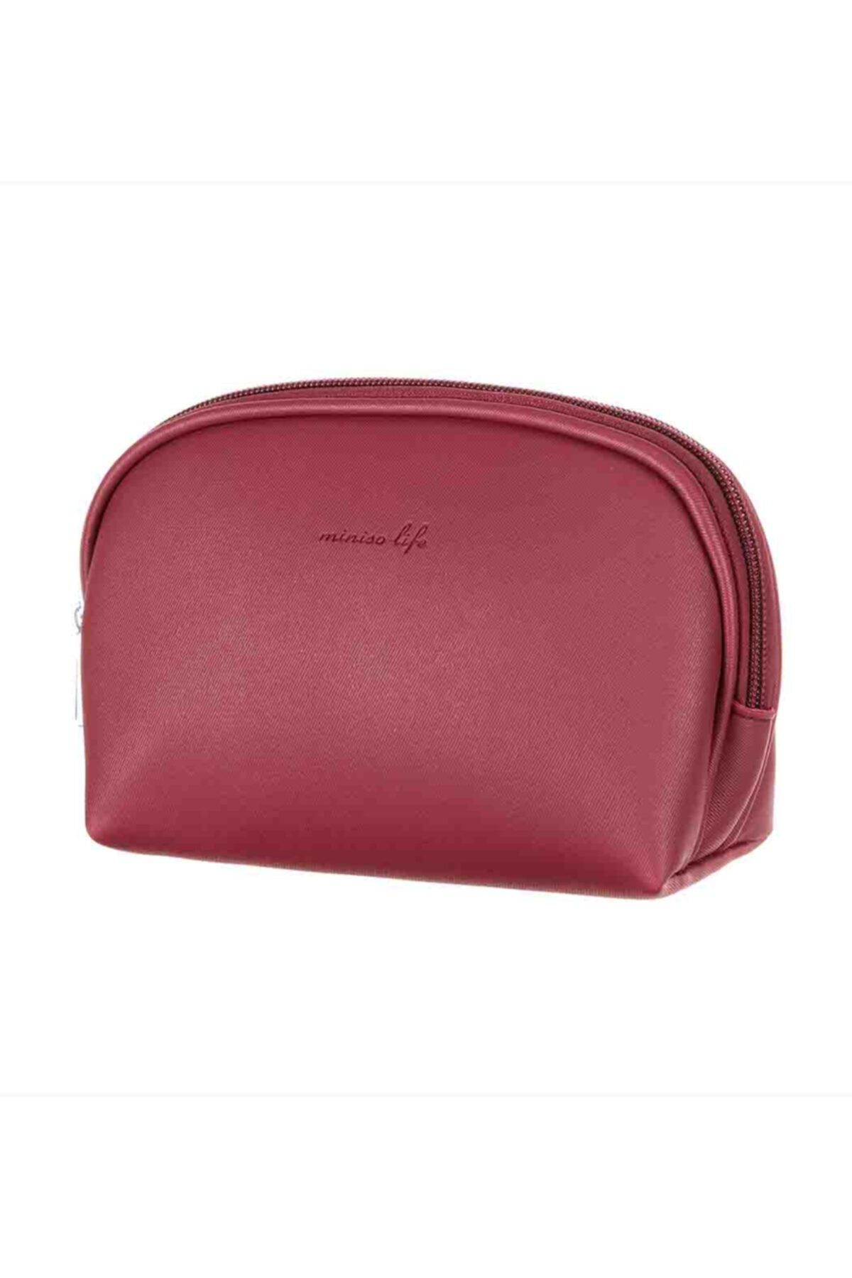 Miniso Mınıso Oval Şekilli Kozmetik Çantası (bordo)