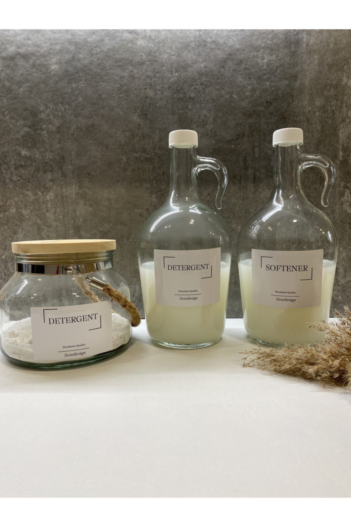 zezedesing 3'lü Çamaşır Deterjan Seti 1500 ml