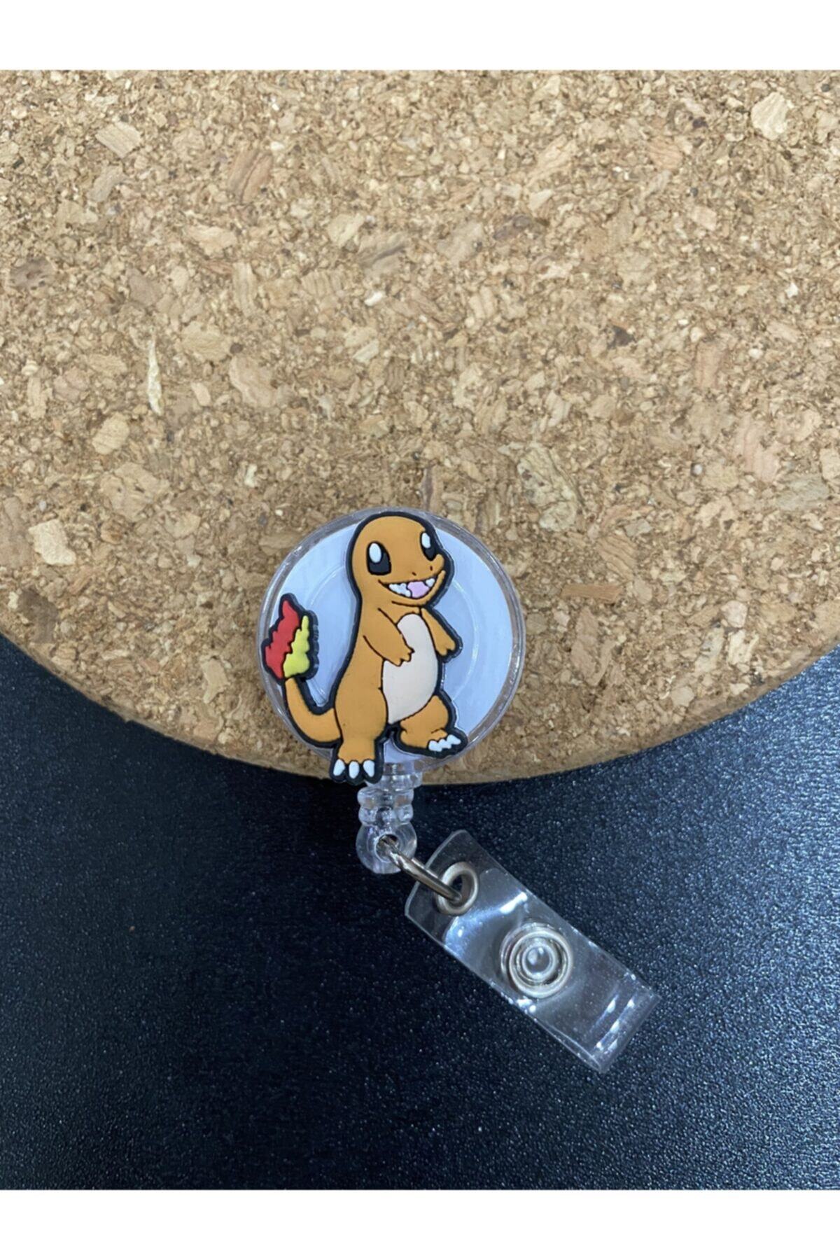 odaburada Pokemon Charmander Figürlü Yoyo Yaka Kartlık Tutucu