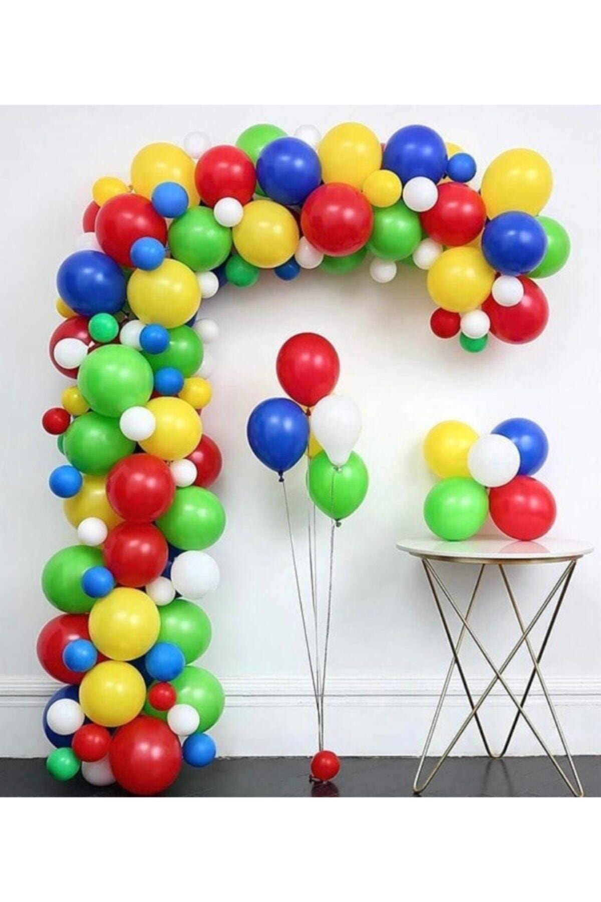 selens party Karışık Renkli Balon Konsept Balon Zincir