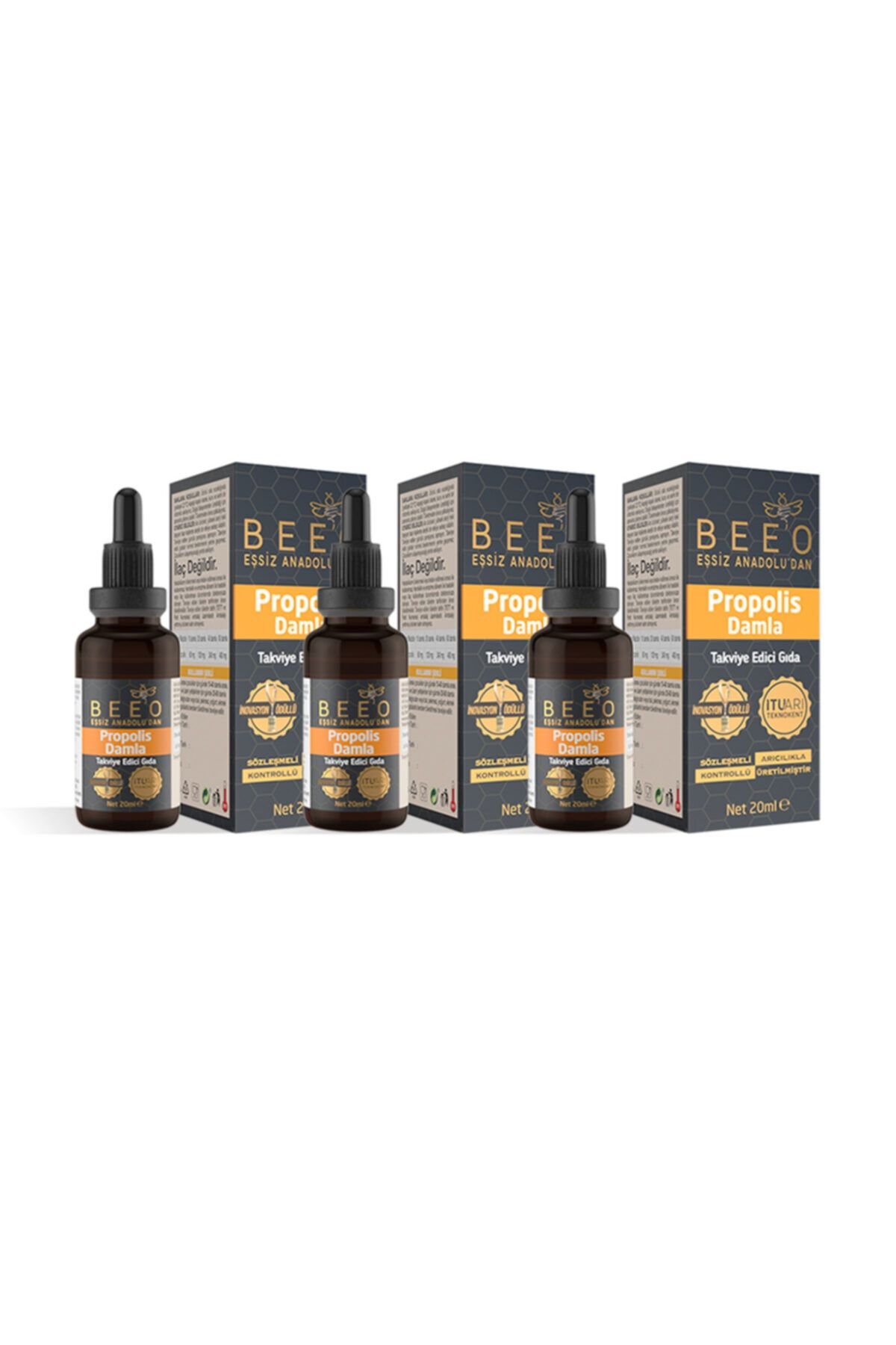 BEE'O Propolis Damla 20 Ml 3 Adet
