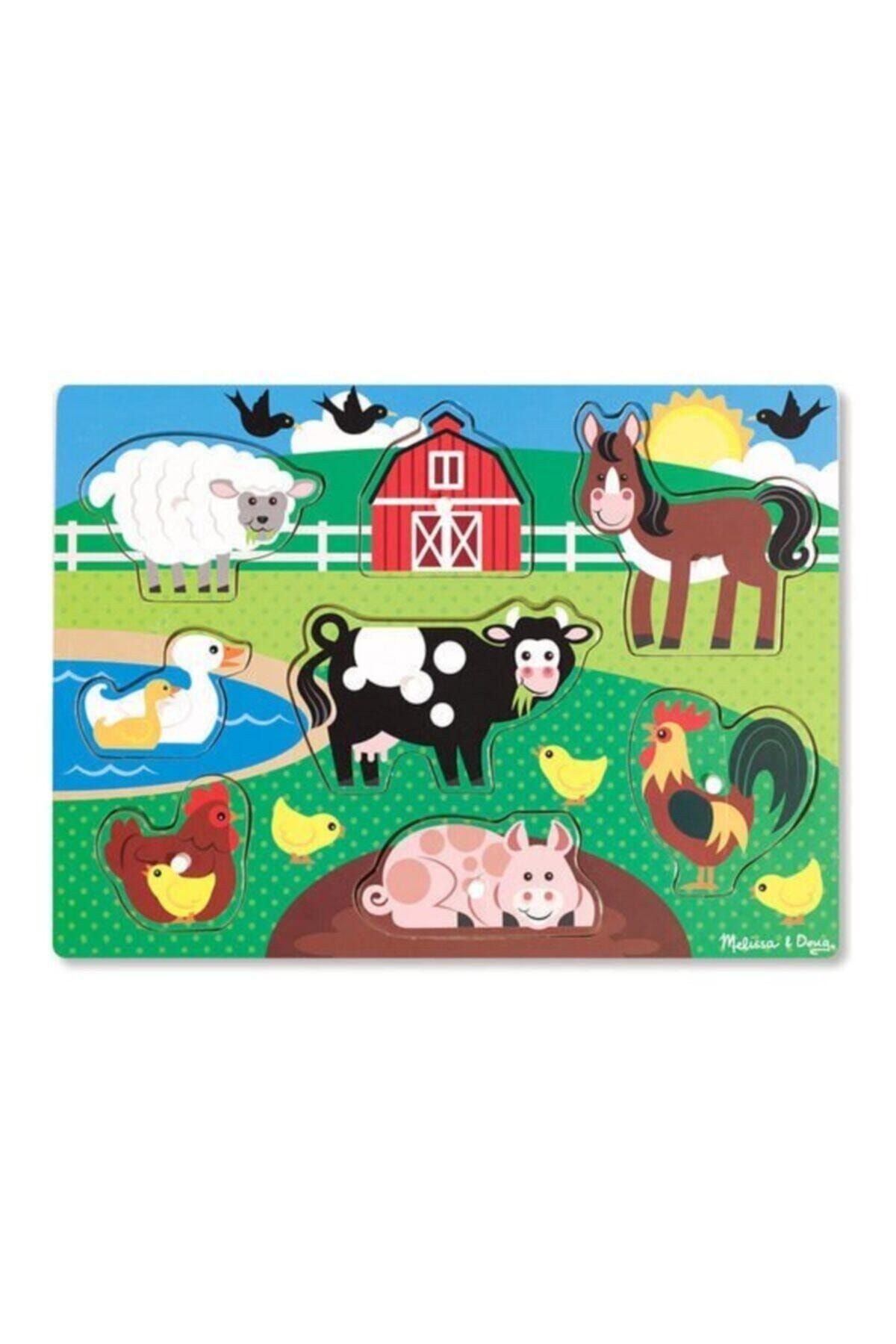 Melissa & Doug Ahşap Tutmalı Yapboz - Çiftlik