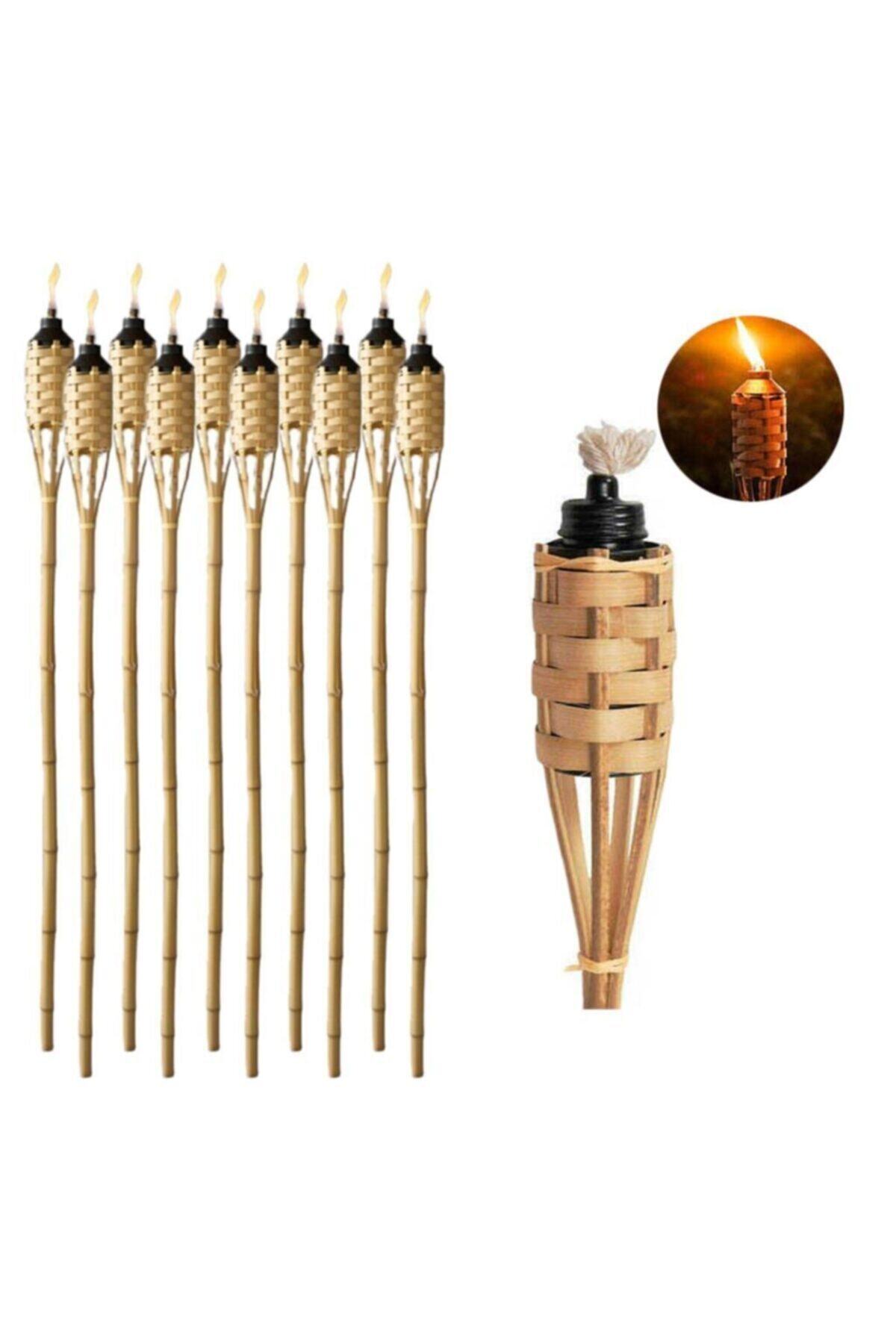Mashotrend 10 Adet 90 Cm Meşale - Bambu Meşale - Gösteri Ateşi - Gösteri Ateşi - Cumhuriyet Meşalesi