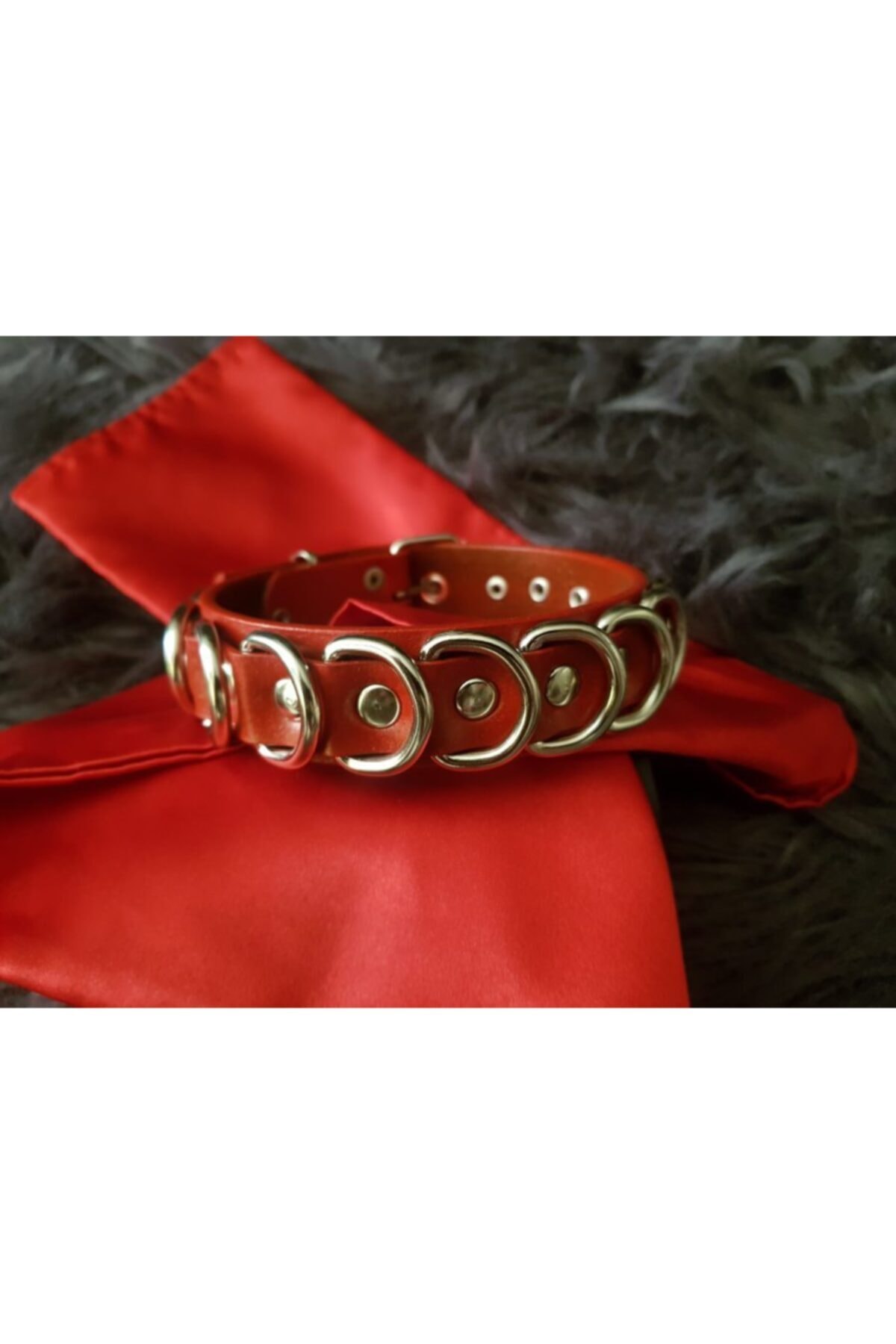 ShibariTürk Gerçek Deri El Yapımı D Halkalı Günlük Choker