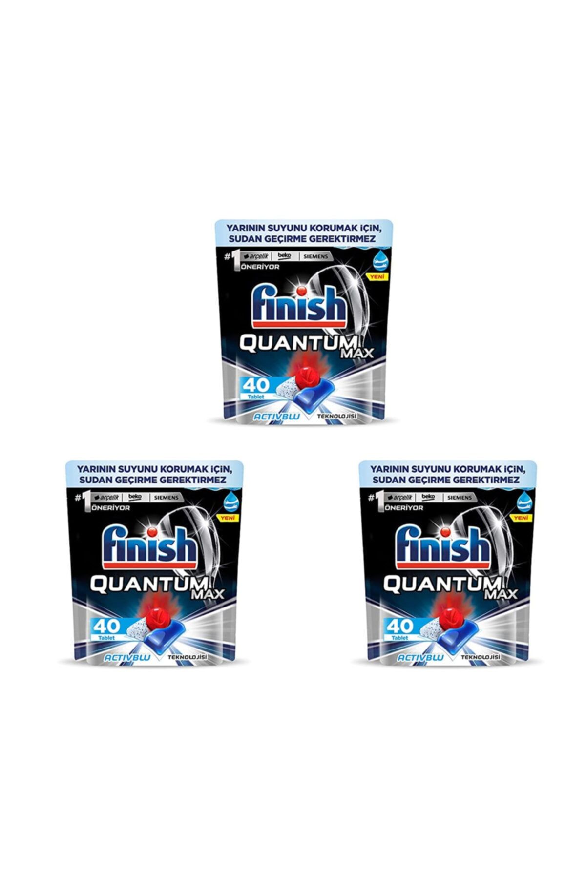 Finish Powerball Quantum Max 40 Kapsül 500 Gr 3 Paket