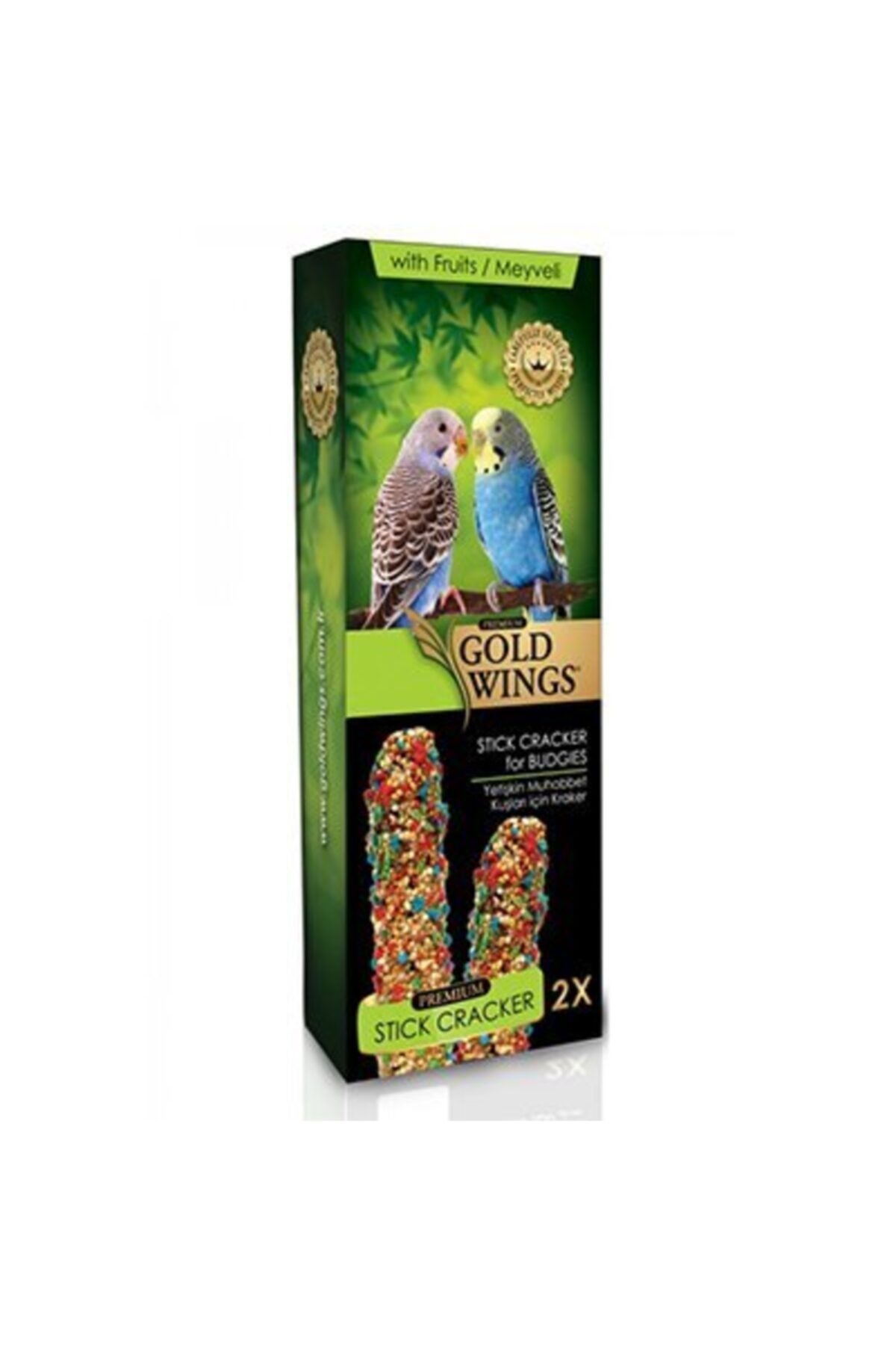 Gold Wings Premium Meyveli Muhabbet Kuşu Krakeri 2 Li
