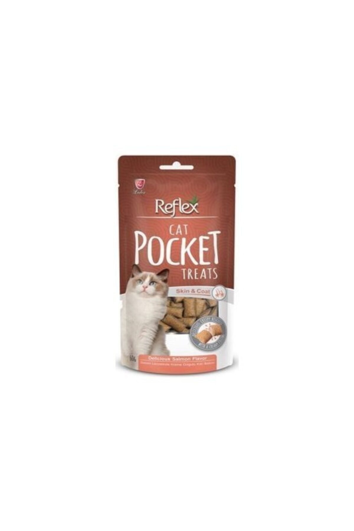 Reflex Pocket Deri Ve Tüy Sağlığı Için Somonlu Kedi Ödülü