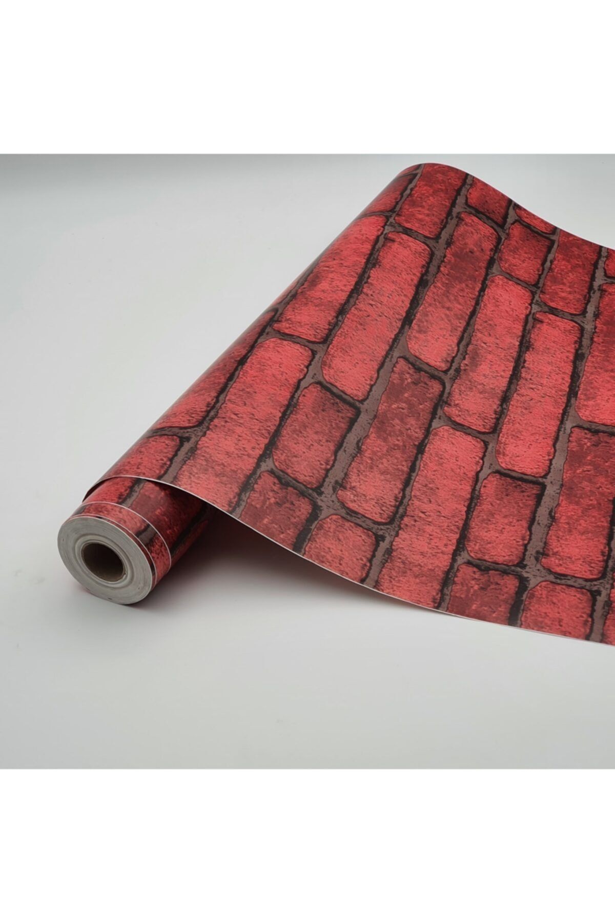 K&M HOMETEX Kendinden Yapışkanlı Folyo Pvc Kaplama - Tuğla Desen -45x15 Mt