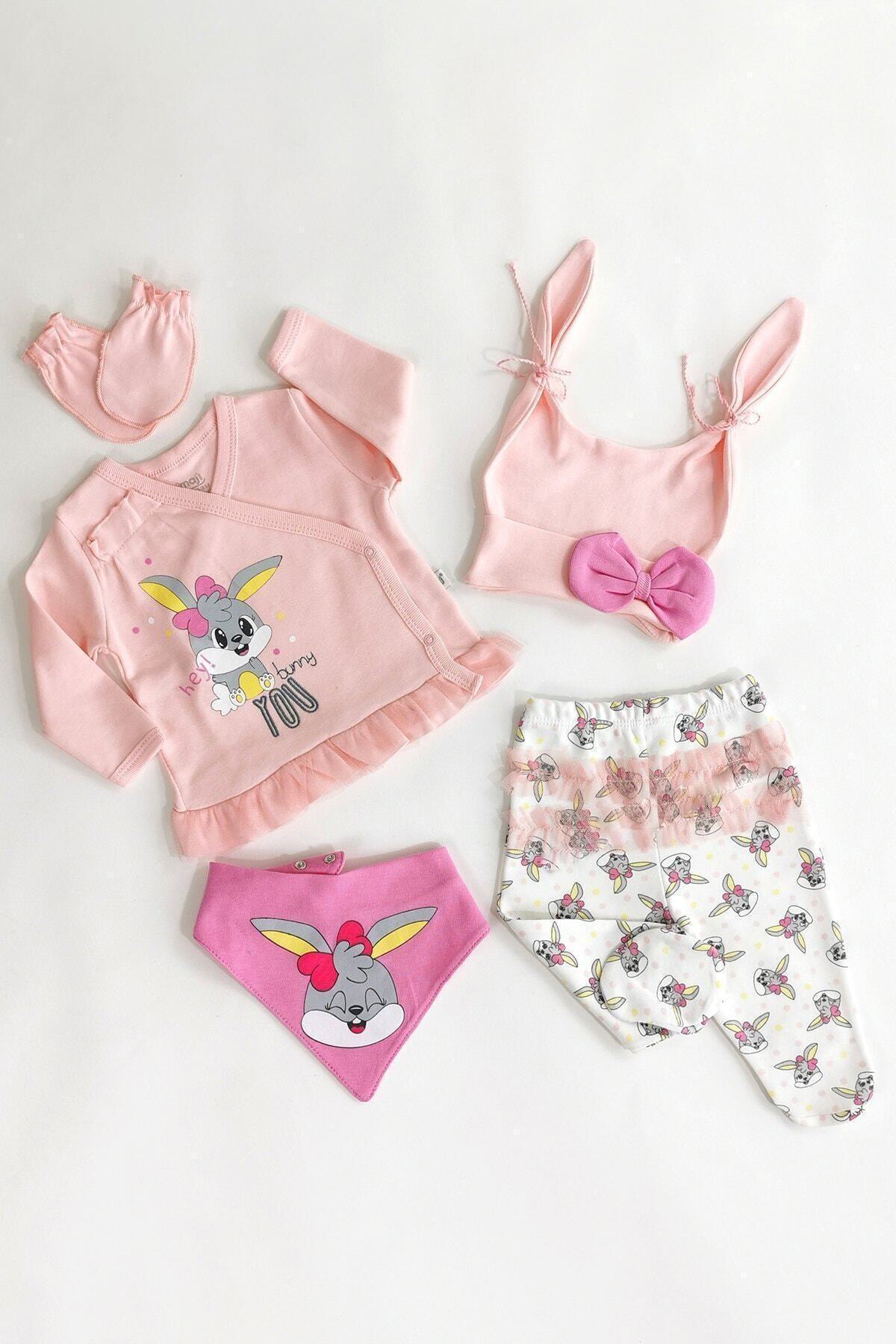 İmaj Kız Bebek Pembe Bunny 5'li Set