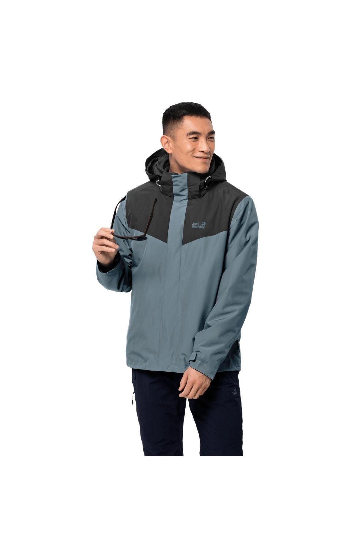 Jack Wolfskin Jack Wolfskın 1110711 Arland 3in1 M Gri Erkek Mont