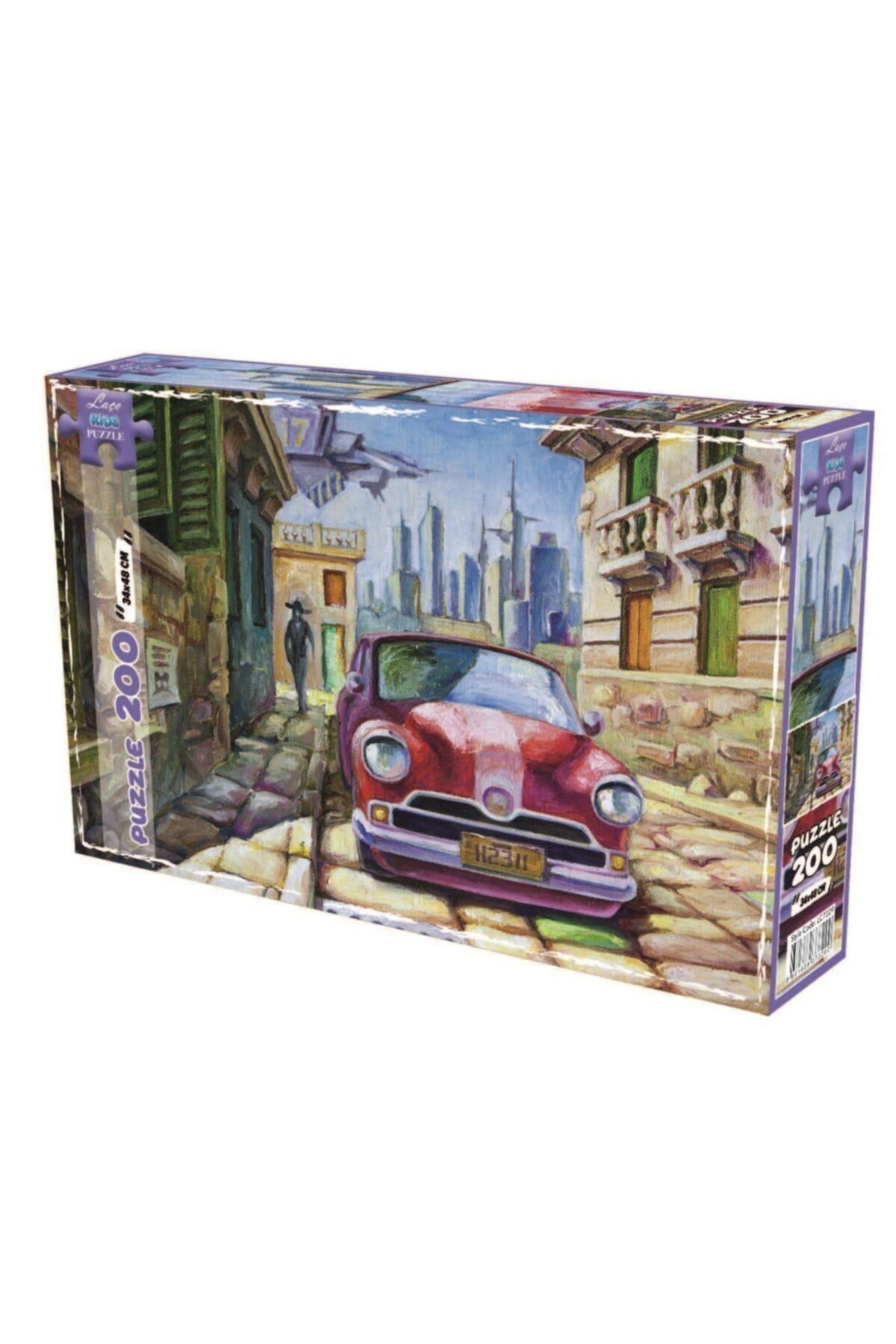 LAÇO KİDS Eski Kırmızı Araba 200 Parça Puzzle