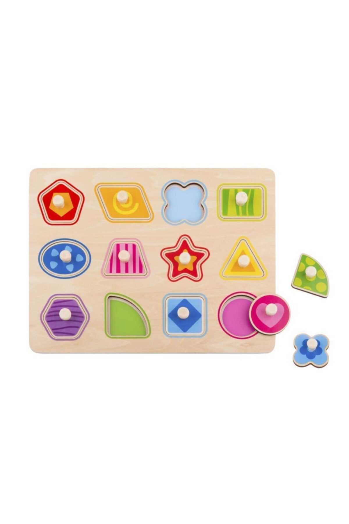 Tooky Toy Ahşap Şekiller Puzzle