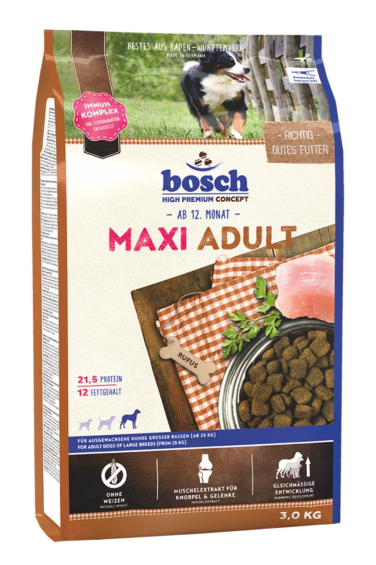 Bosch Maxı Adult Kuzu&pirinçli Yetişkin Köpek Maması 3 Kg