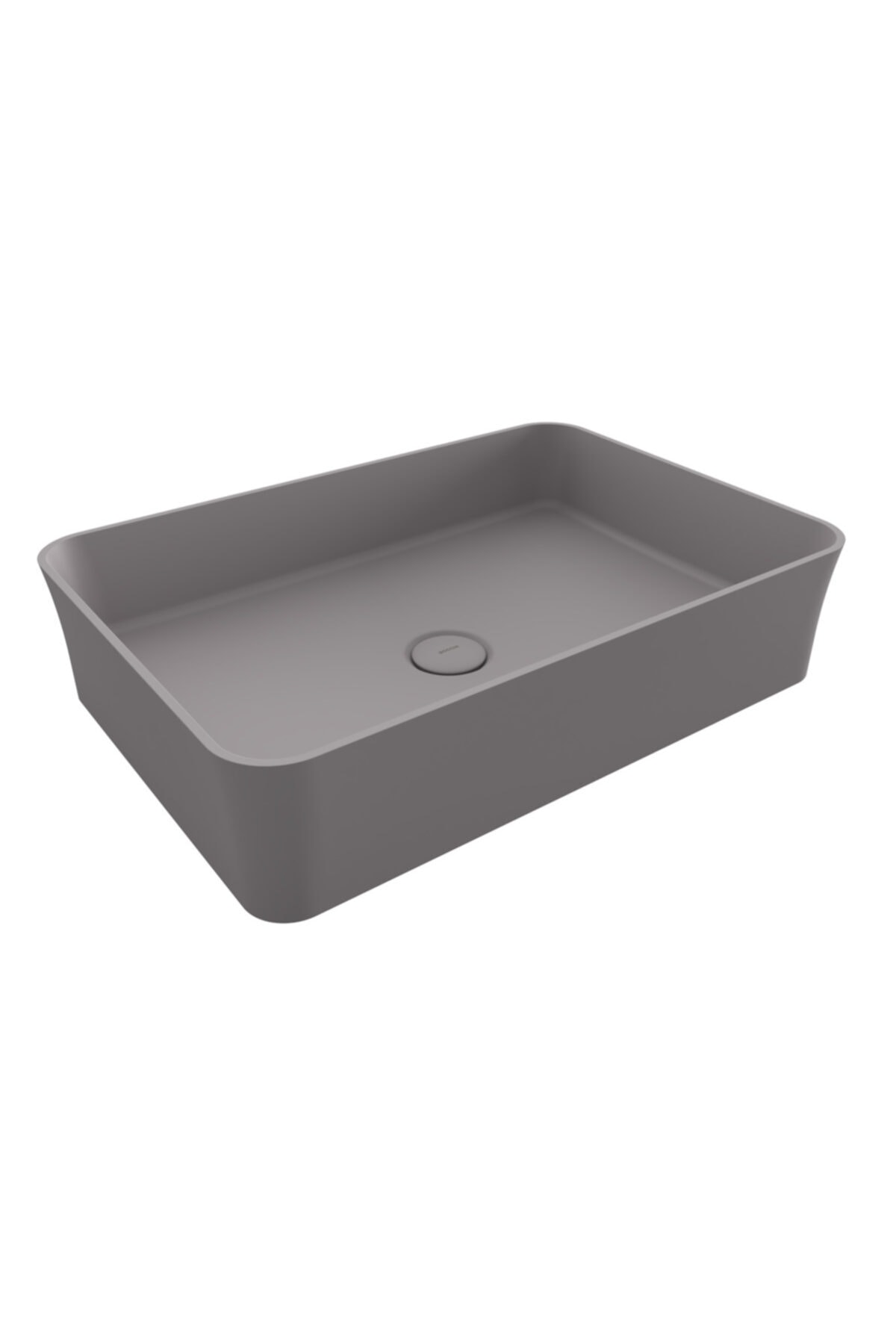 Bocchi Tezgah Üstü Dikdörtgen 55x38cm. Lavabo - Mat Gri